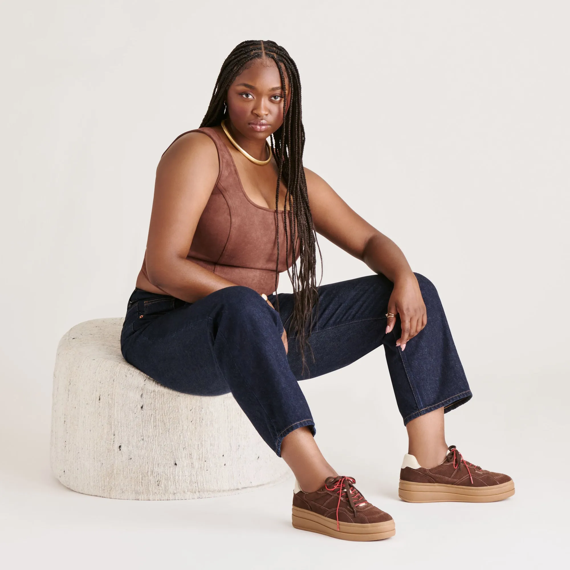 Outdoor Vibes NAOMY H2O SNEAKERS DK BROWN SUEDE