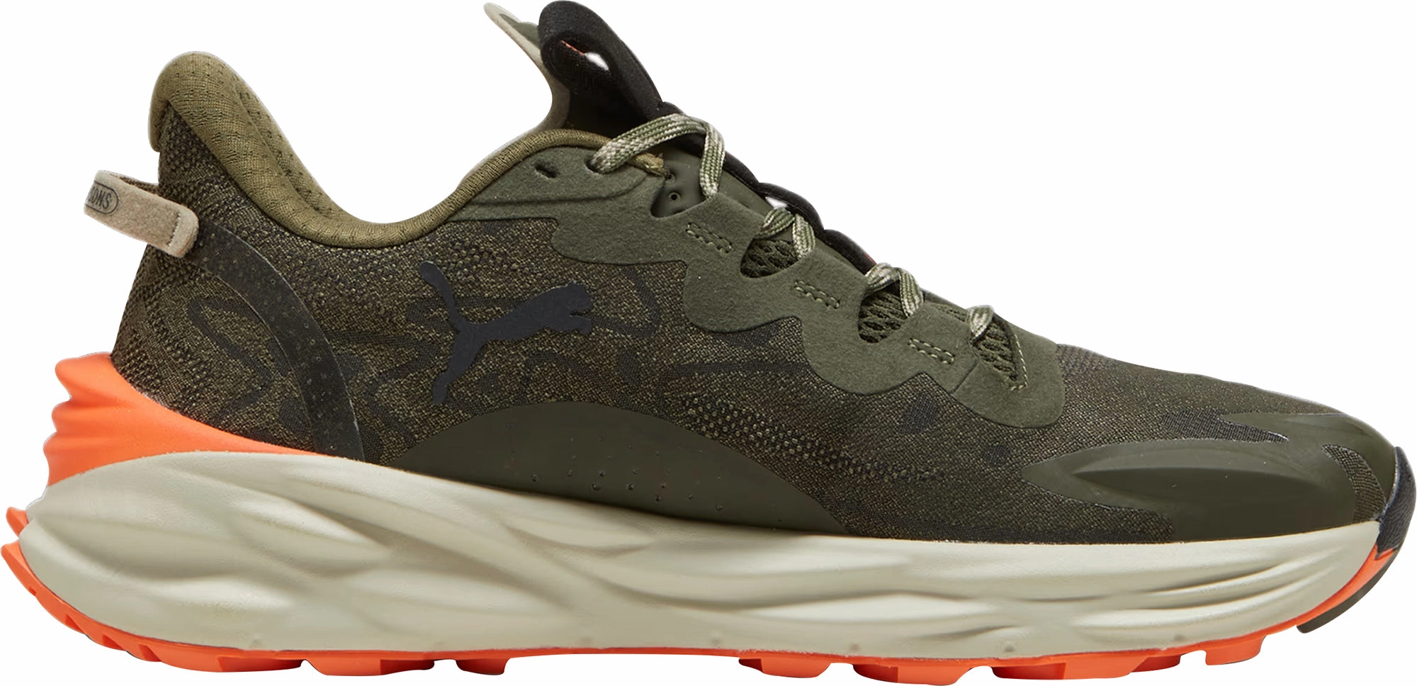 Puma Fast-Trac Nitro 3 Mens Trail Running Shoes - Green archery shoes Reinforced Heel Collar