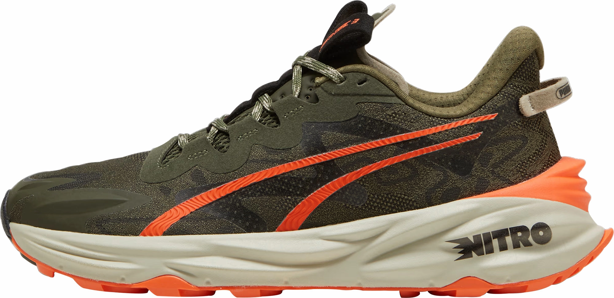 Puma Fast-Trac Nitro 3 Mens Trail Running Shoes - Green running in circular tracks shoes brand - new