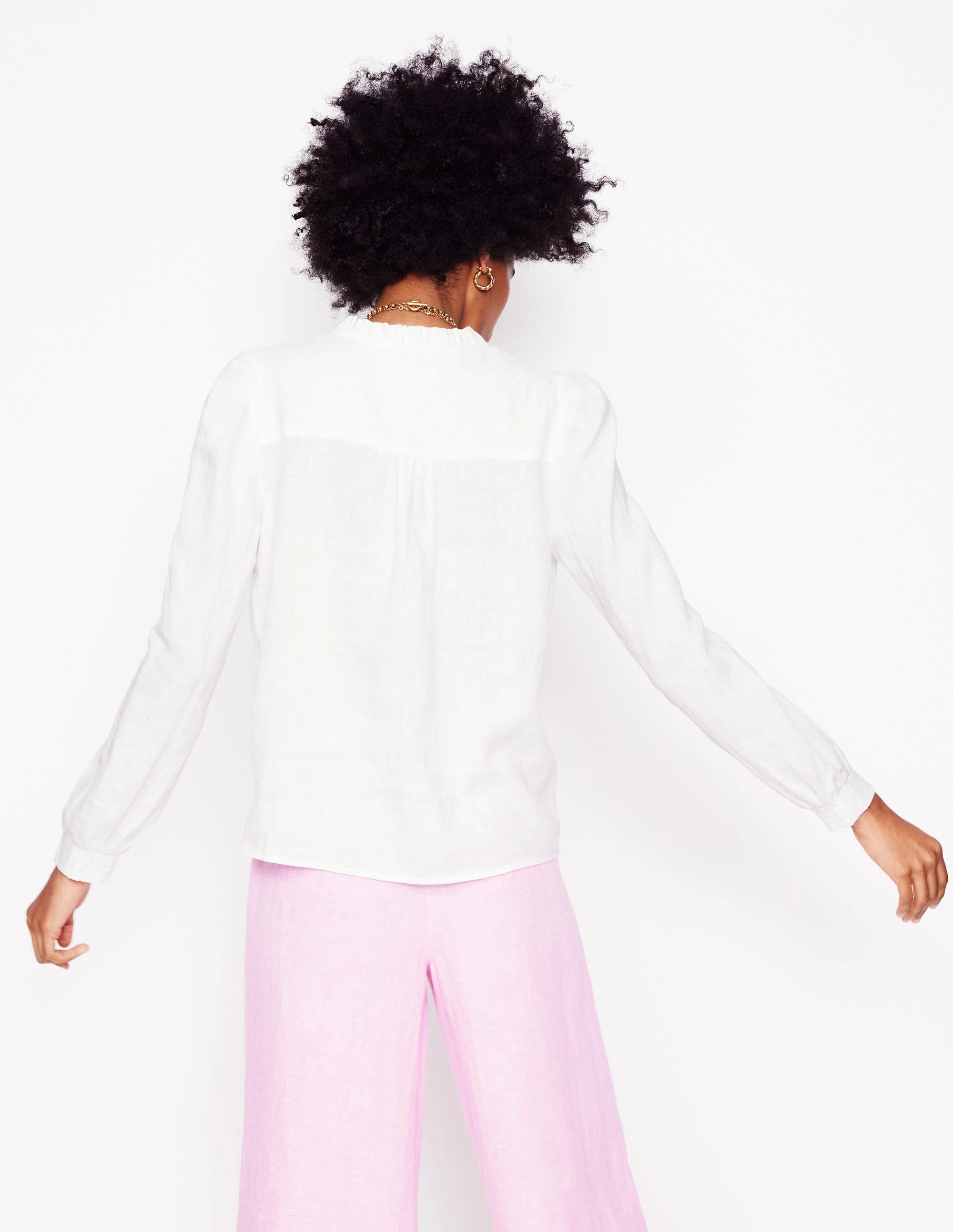 Grace Linen Top-White Bohemian freedom