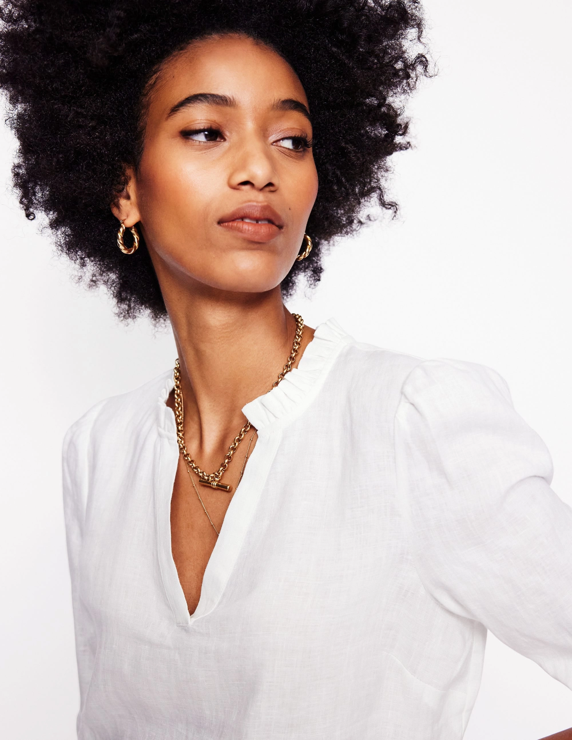 Grace Linen Top-White Soft Material Durable Knitwear