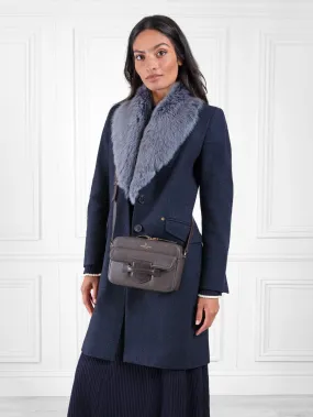 Flexible Hem Adjustment Scratch Resistant Zippers Harriet - Navy Herringbone