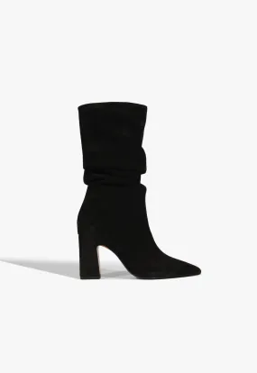 Open Back Heels Sharp Look Harriet Suede Boot