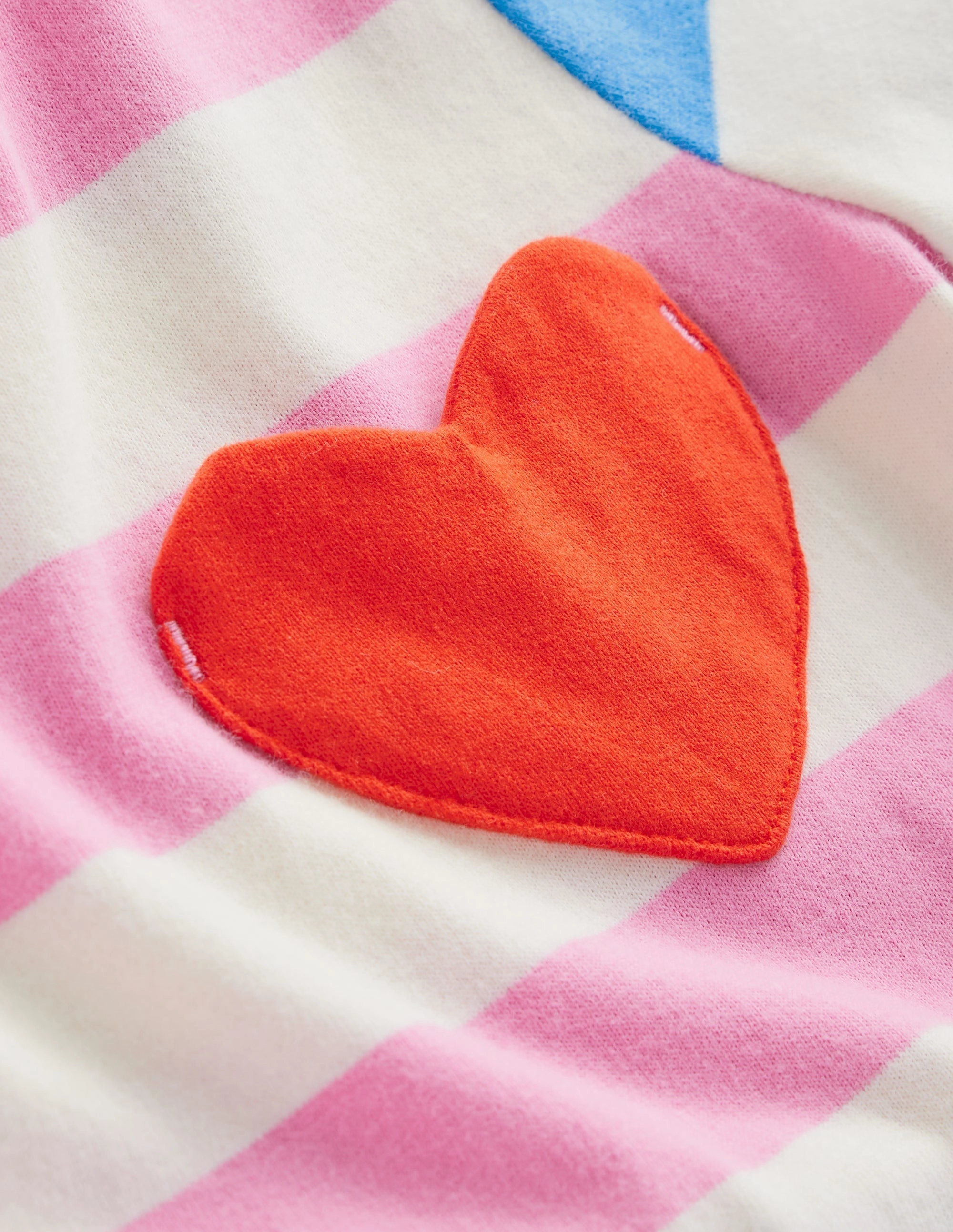 Classic Layering Heart Pocket Fun Jersey Dress-Multi Hotchpotch Stripe