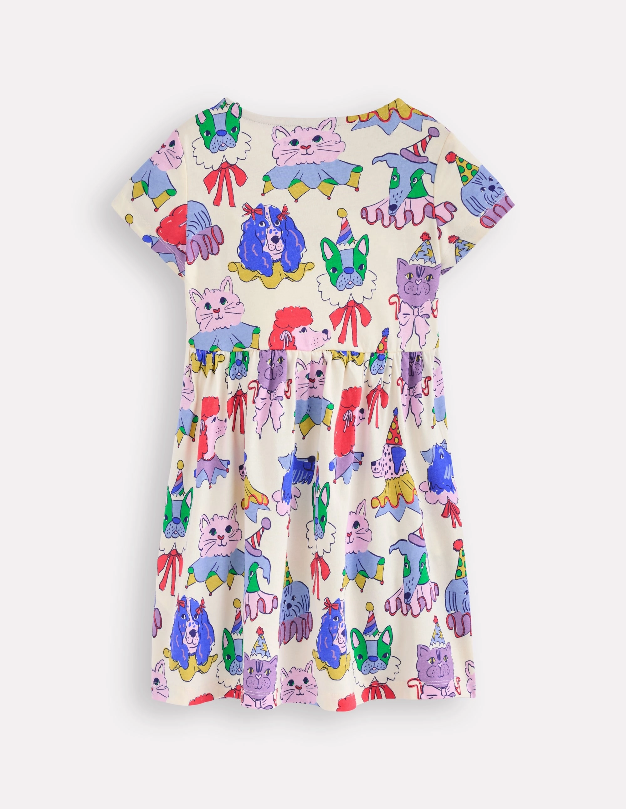 Heart Pocket Fun Jersey Dress-Soft Ivory Parade Pets Stain-Resistant