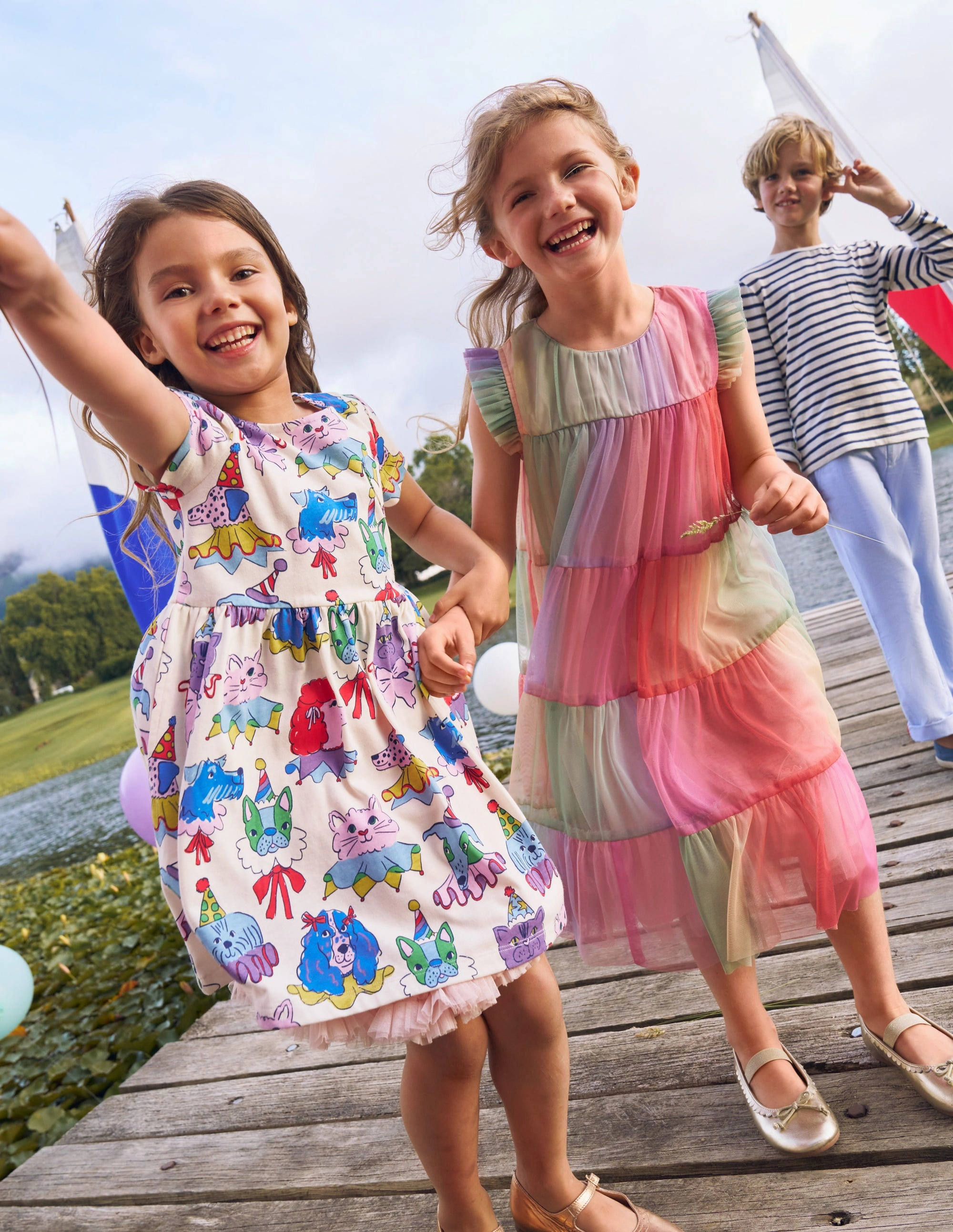 Sheer Element Heart Pocket Fun Jersey Dress-Soft Ivory Parade Pets