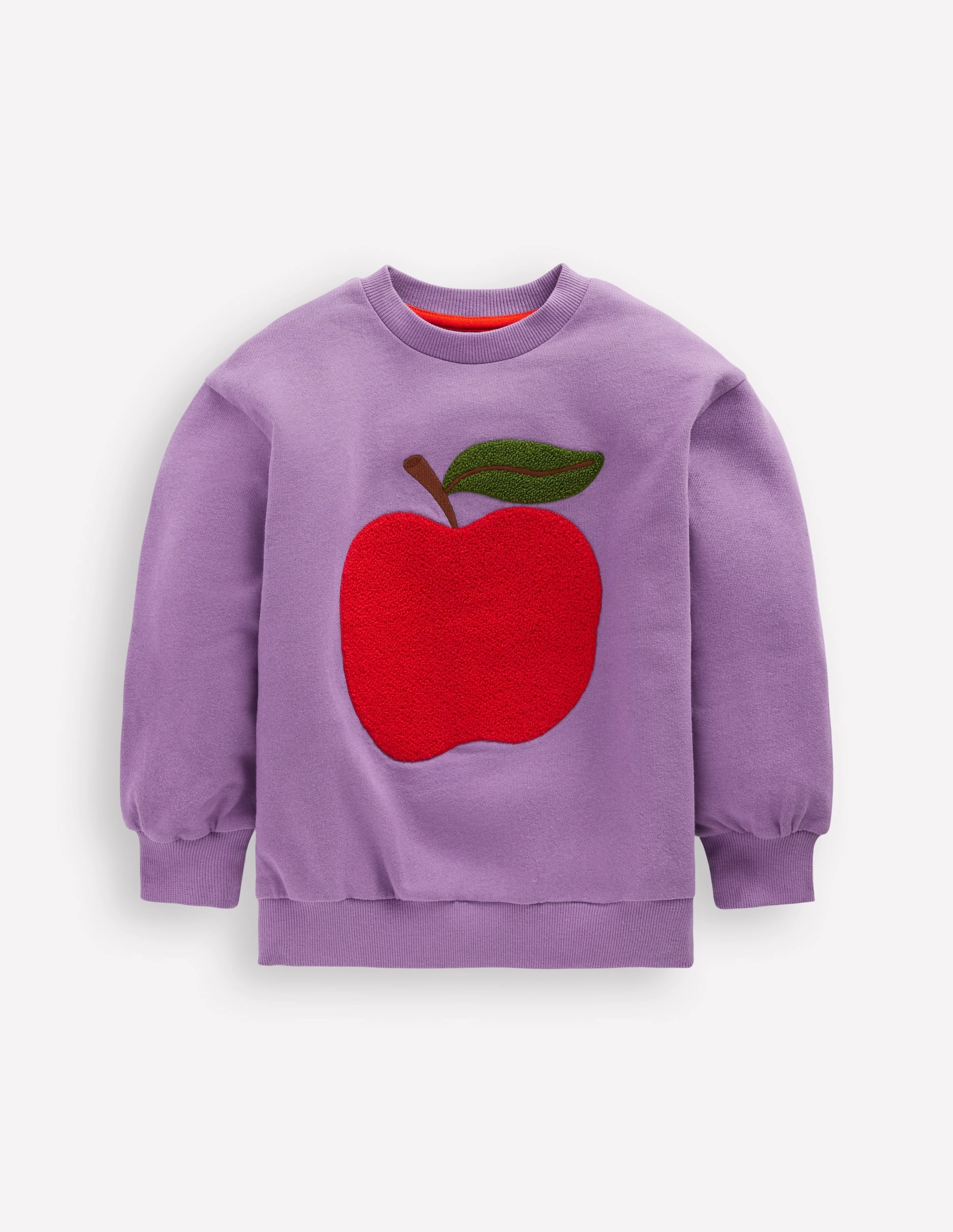 Bobbie Appliqu?? Sweatshirt-Aster Purple Apple Durable Colorfast Finish