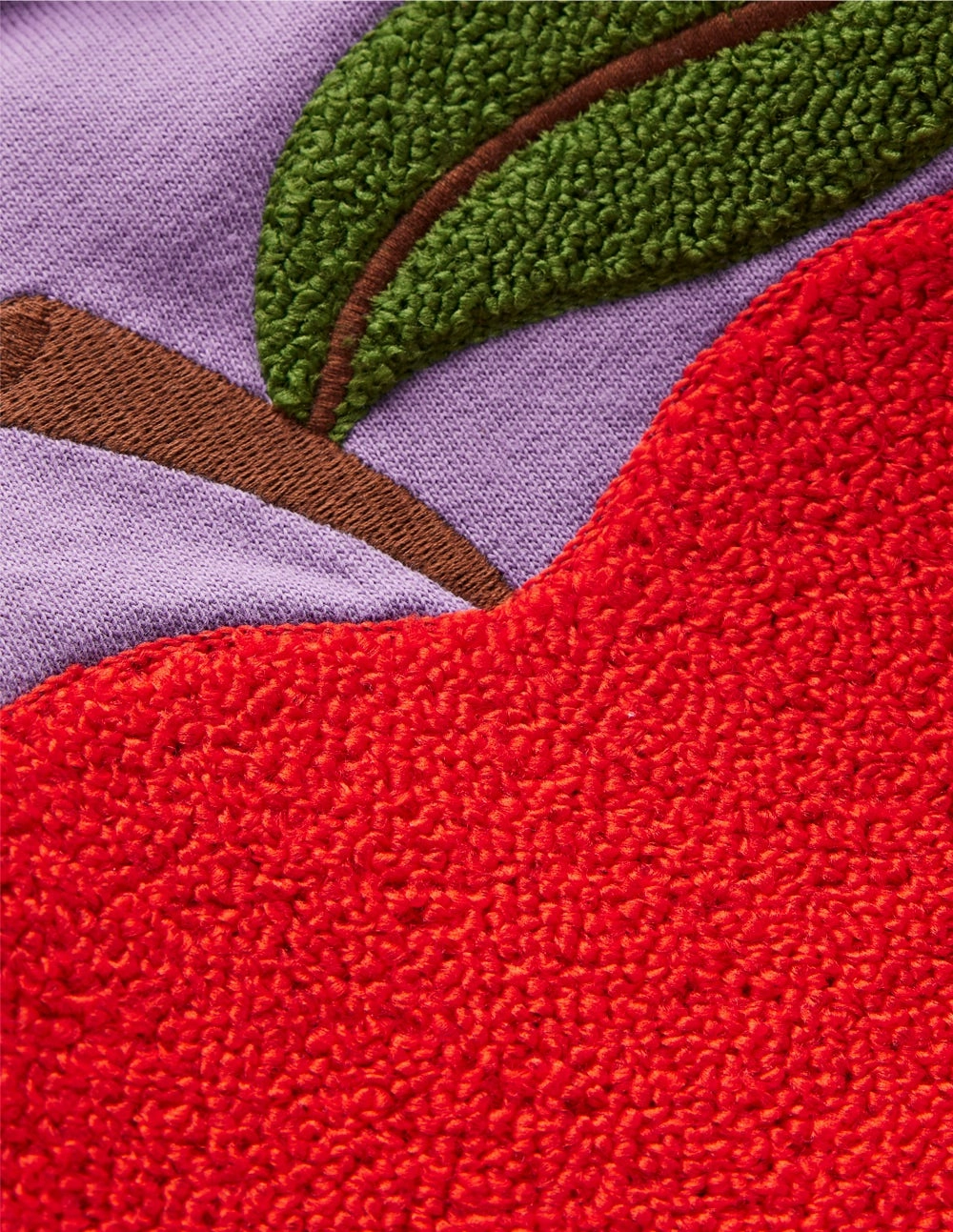 MultipurposeUse Bobbie Appliqu?? Sweatshirt-Aster Purple Apple