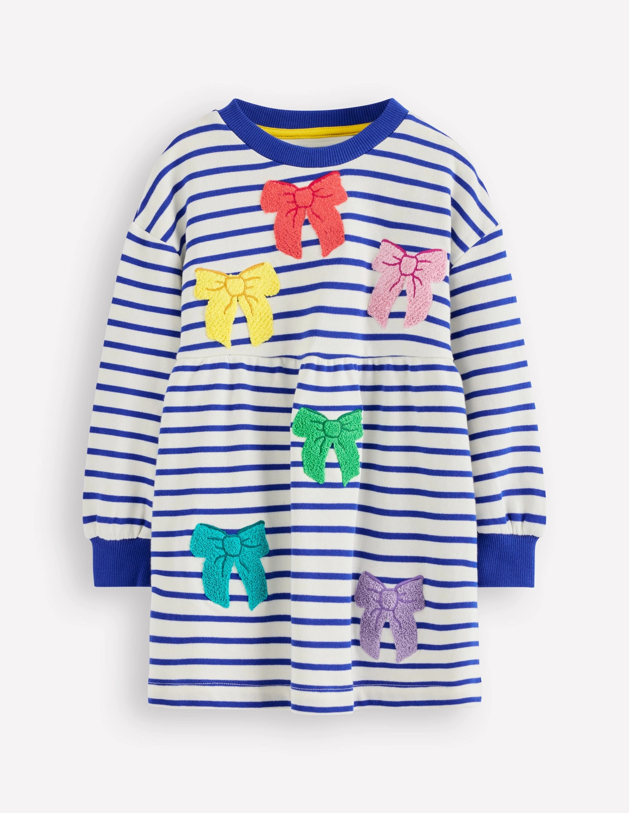 Heavyweight Tunic-Ivory/Starboard Stripe Bows Ultra Soft Blend Easygoing Design