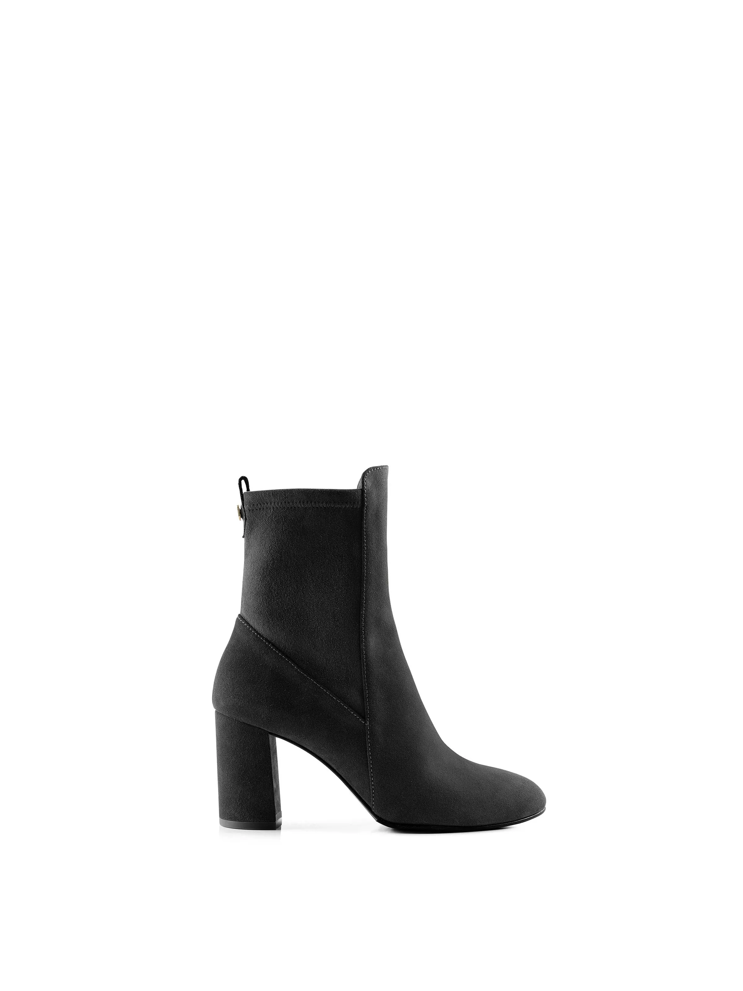 Heeled Belgravia Ankle - Black Suede Warm Core
