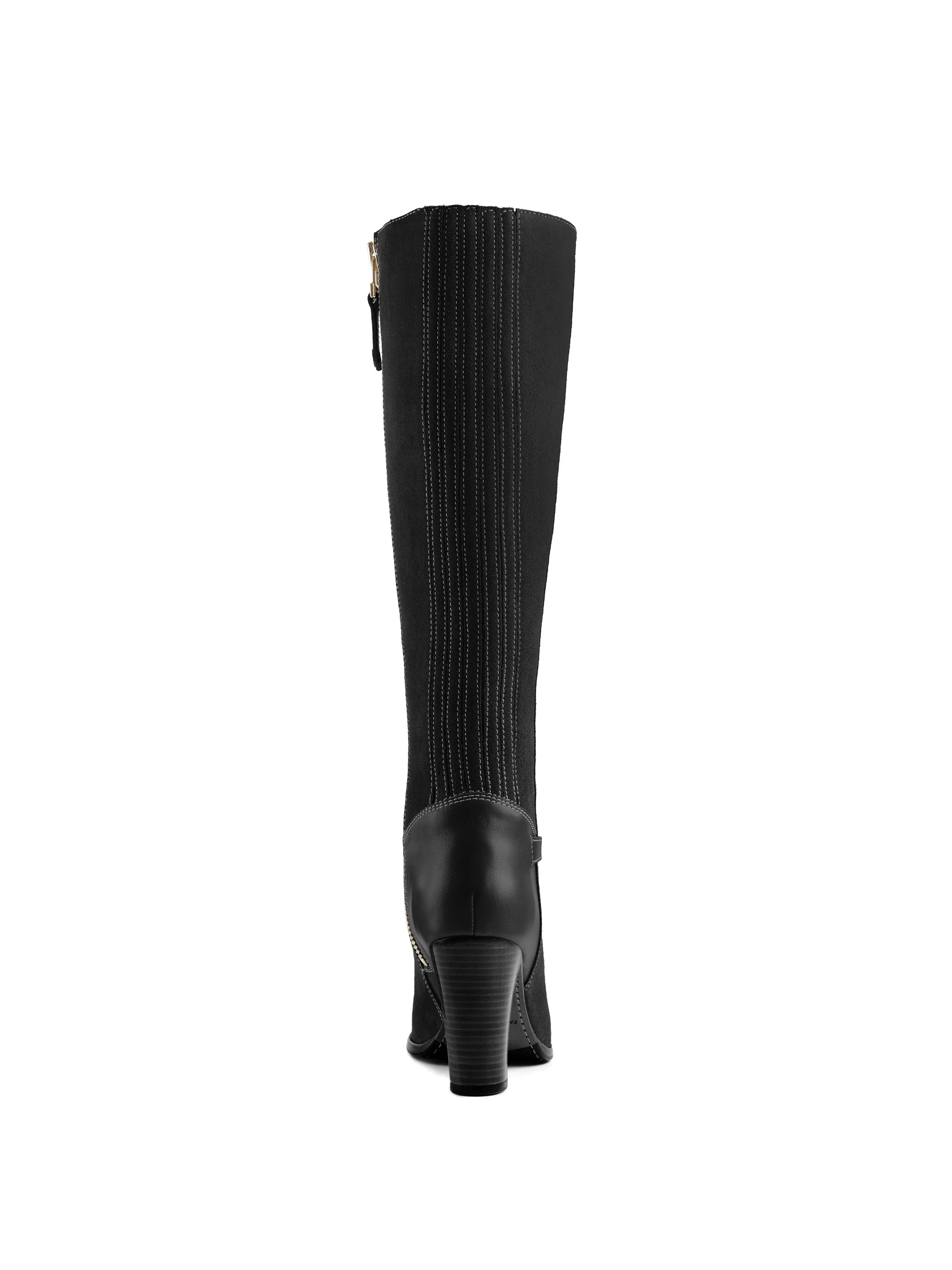 Rugged Built Morning Walk Reinforced Form Weather Resistant User Heeled Octavia (Sporting Fit) - Black Suede