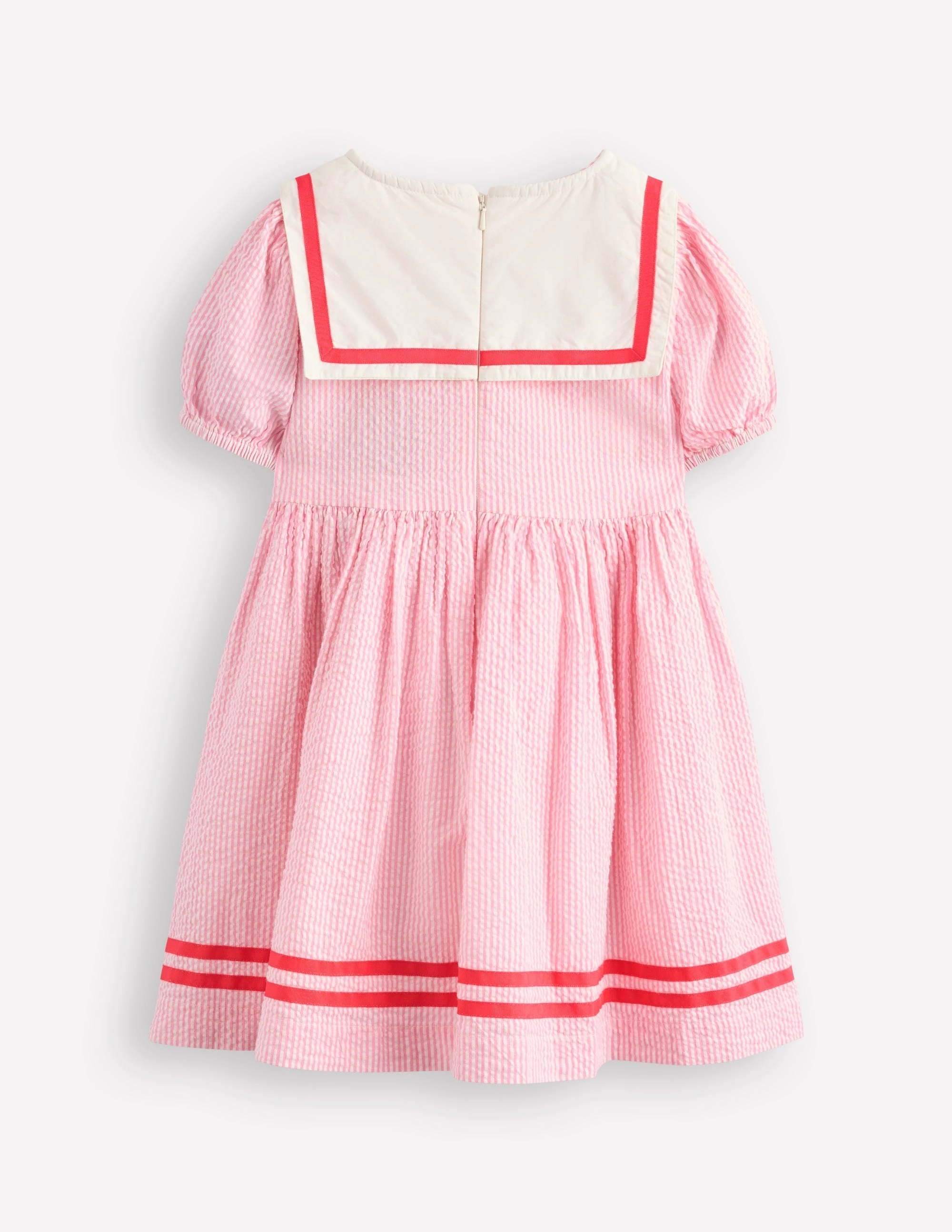 Calm Outfit Heritage Sailor Dress-Pink Ticking