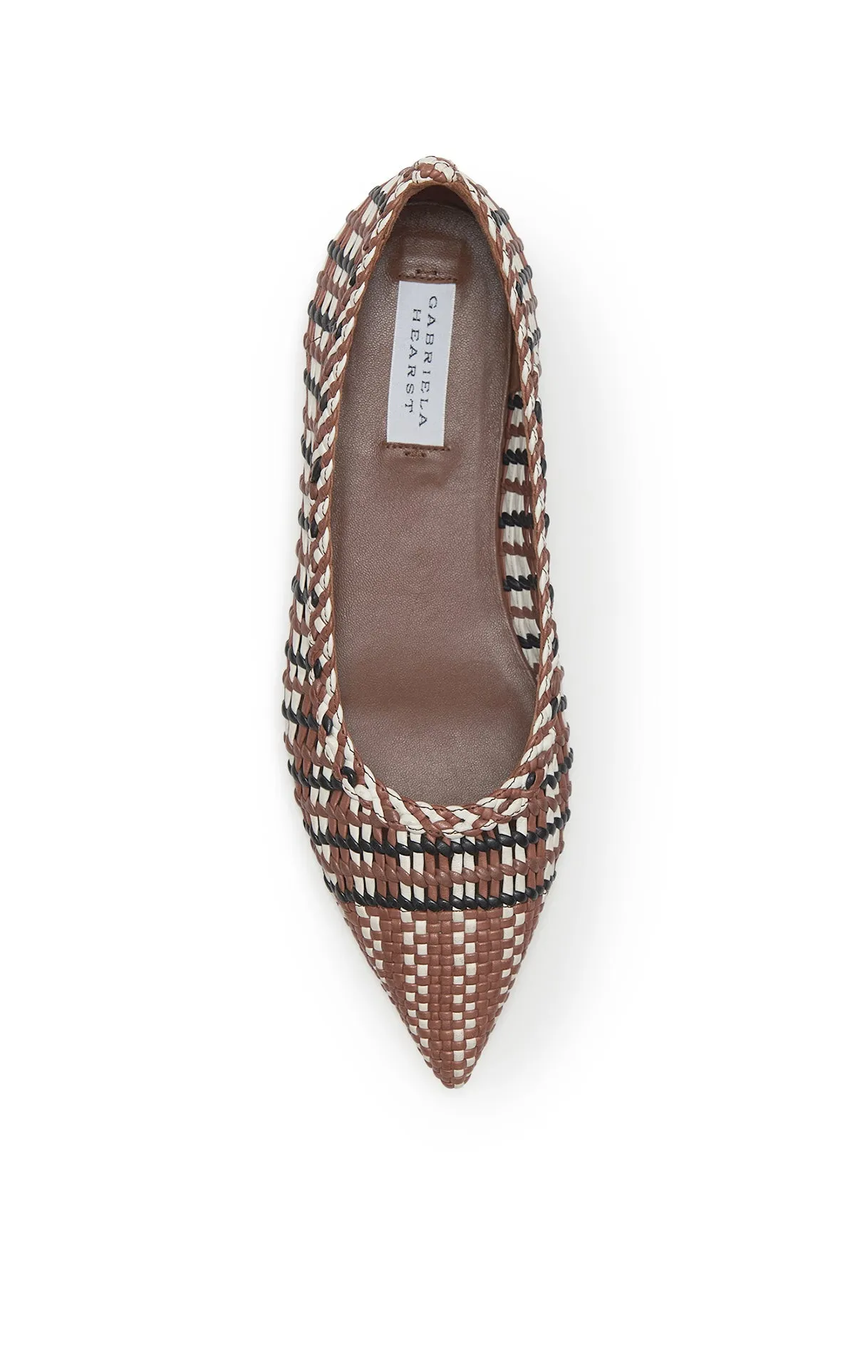Aurora Braided Flat Shoe in Cognac Multi Leather Quick Fit
