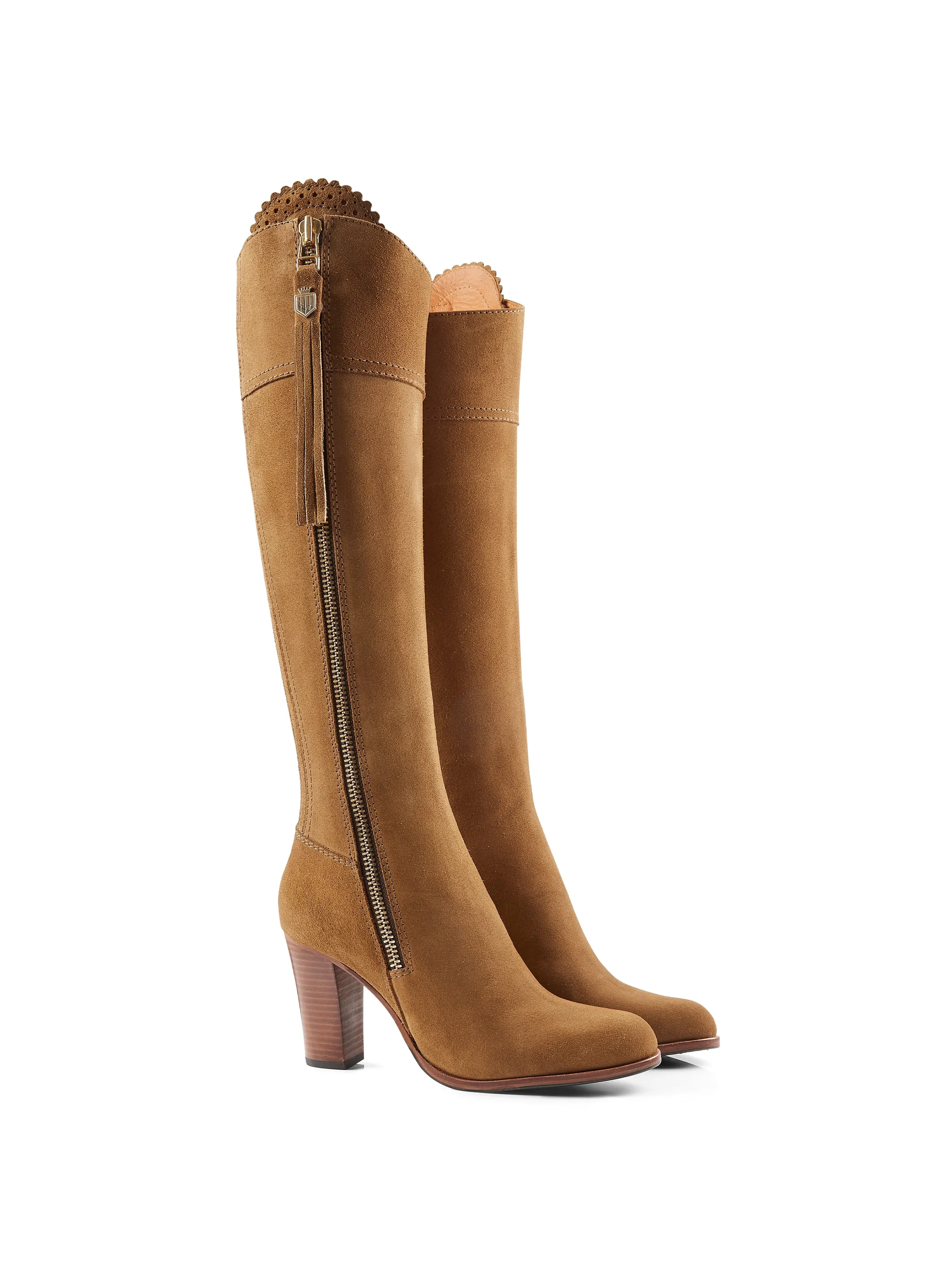 Fashion Statement High Heeled Regina (Narrow Fit) - Tan Suede