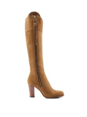 Easy Match High Heeled Regina (Narrow Fit) - Tan Suede