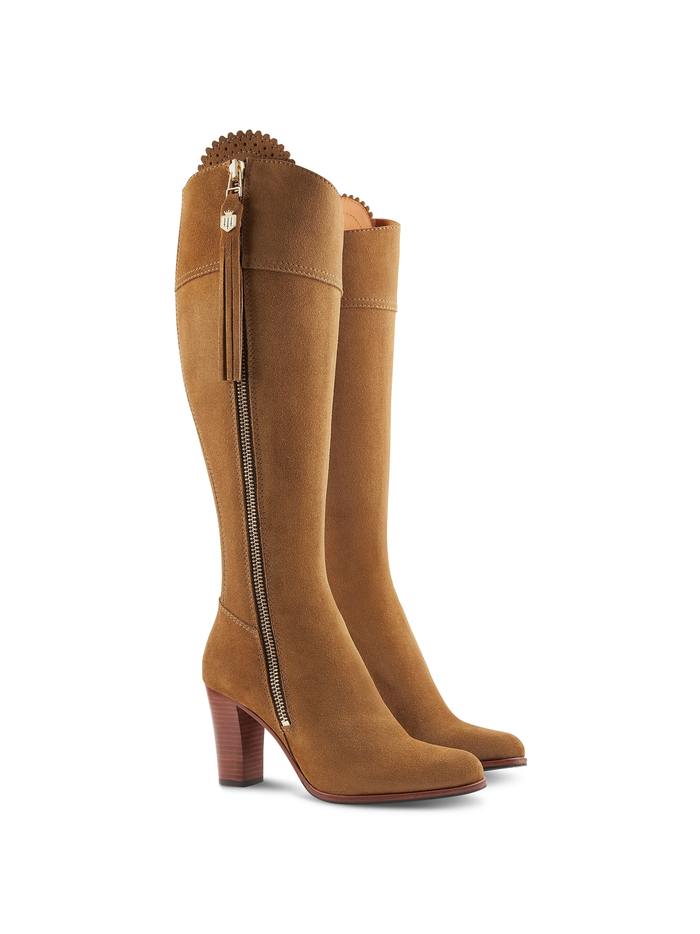 High Heeled Regina (Sporting Fit) - Tan Suede quick dry Anti blister