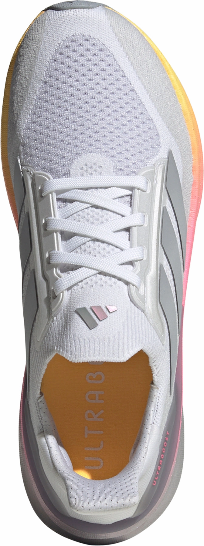 adidas Ultra Boost 5X Mens Running Shoes - White running in a wooden bridge area shoes Cushioned Heel Support