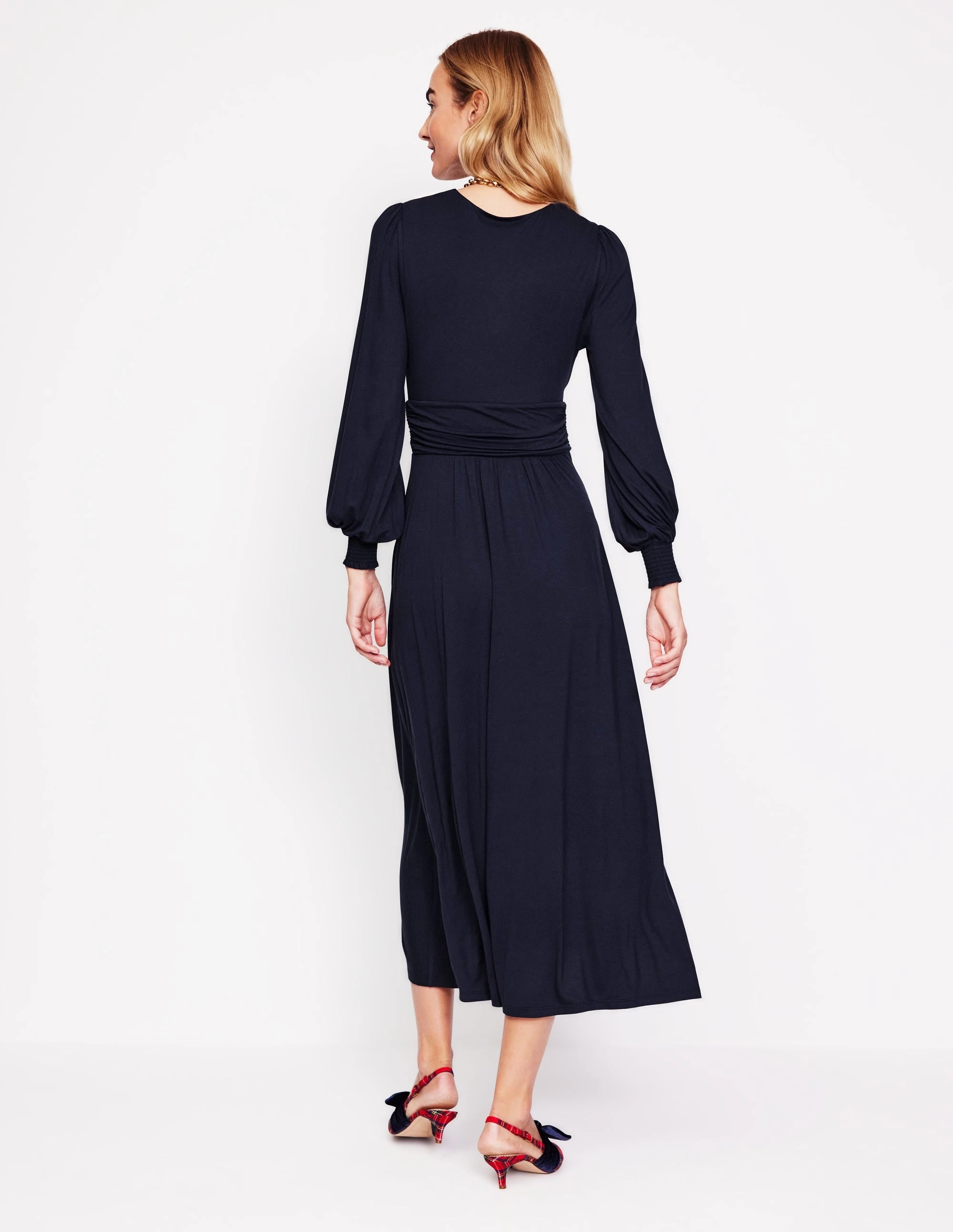 Daphne Jersey Maxi Dress-Navy Comfortable Shape Soft Design