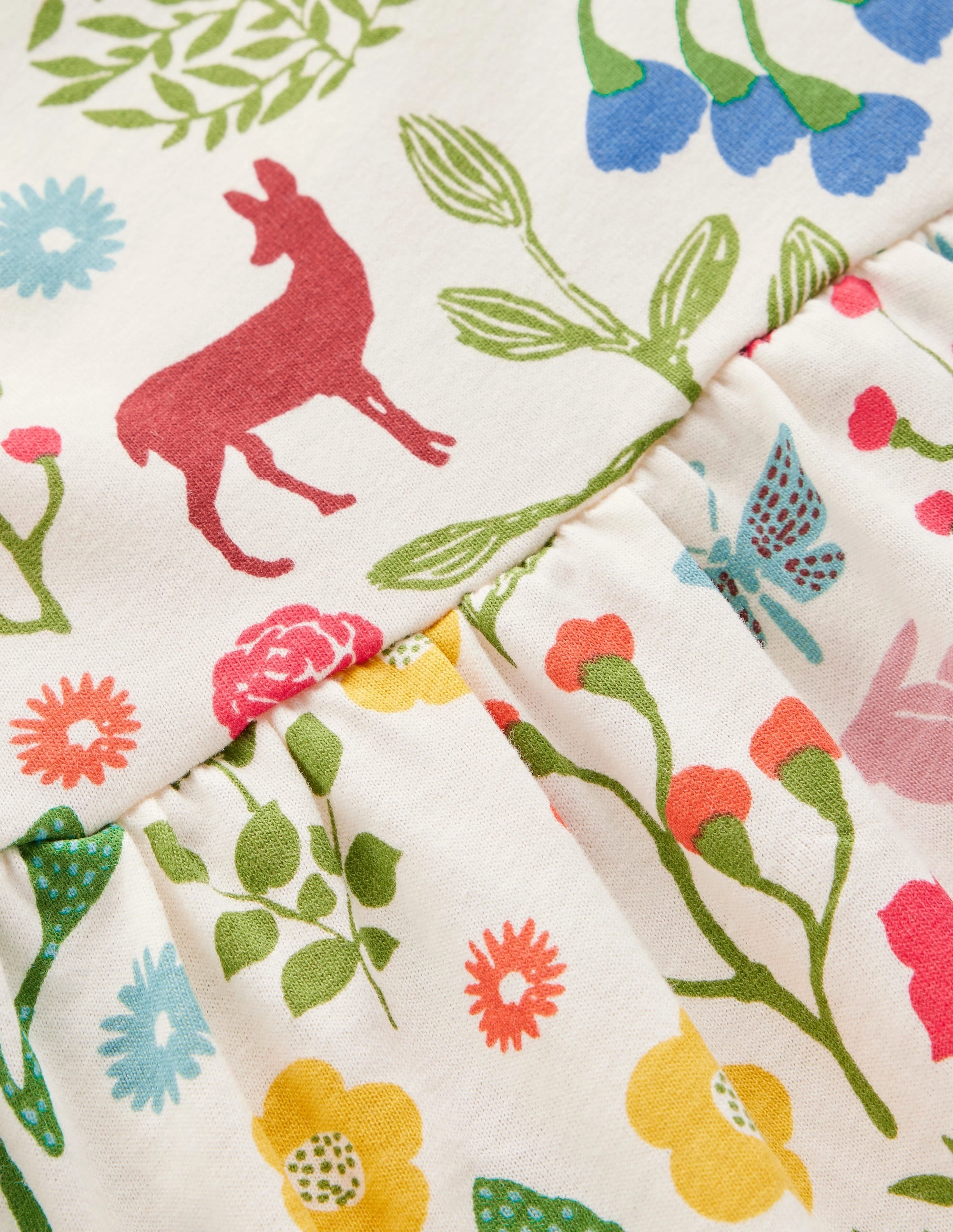 All Day Ready Ariel Long Sleeve Twirly Dress-Soft Ivory Woodland Walk