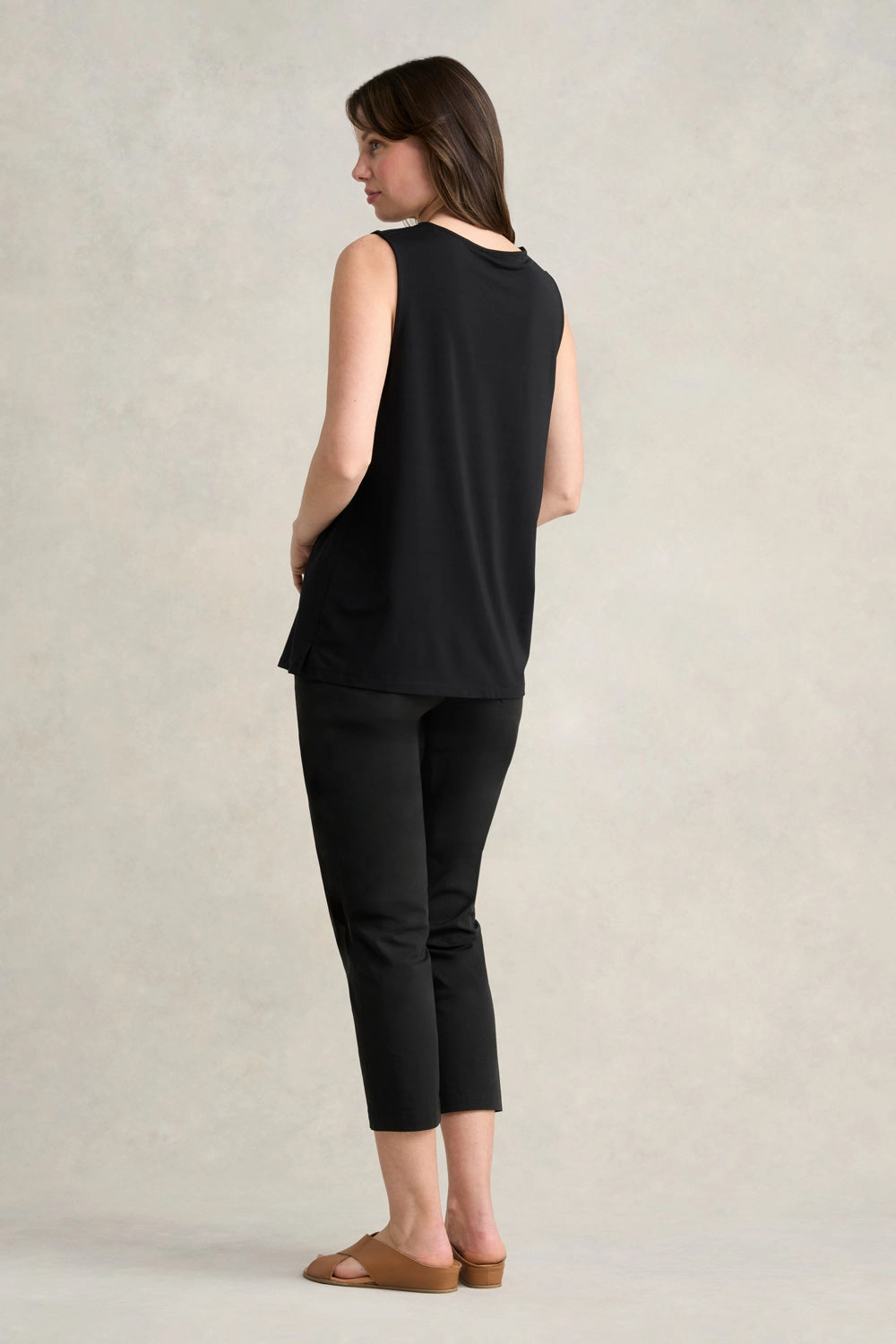 High Twist Jersey Cami - Black LowMaintenanceFabric