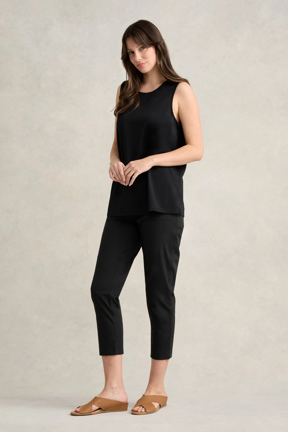 Hypoallergenic Fiber High Twist Jersey Cami - Black