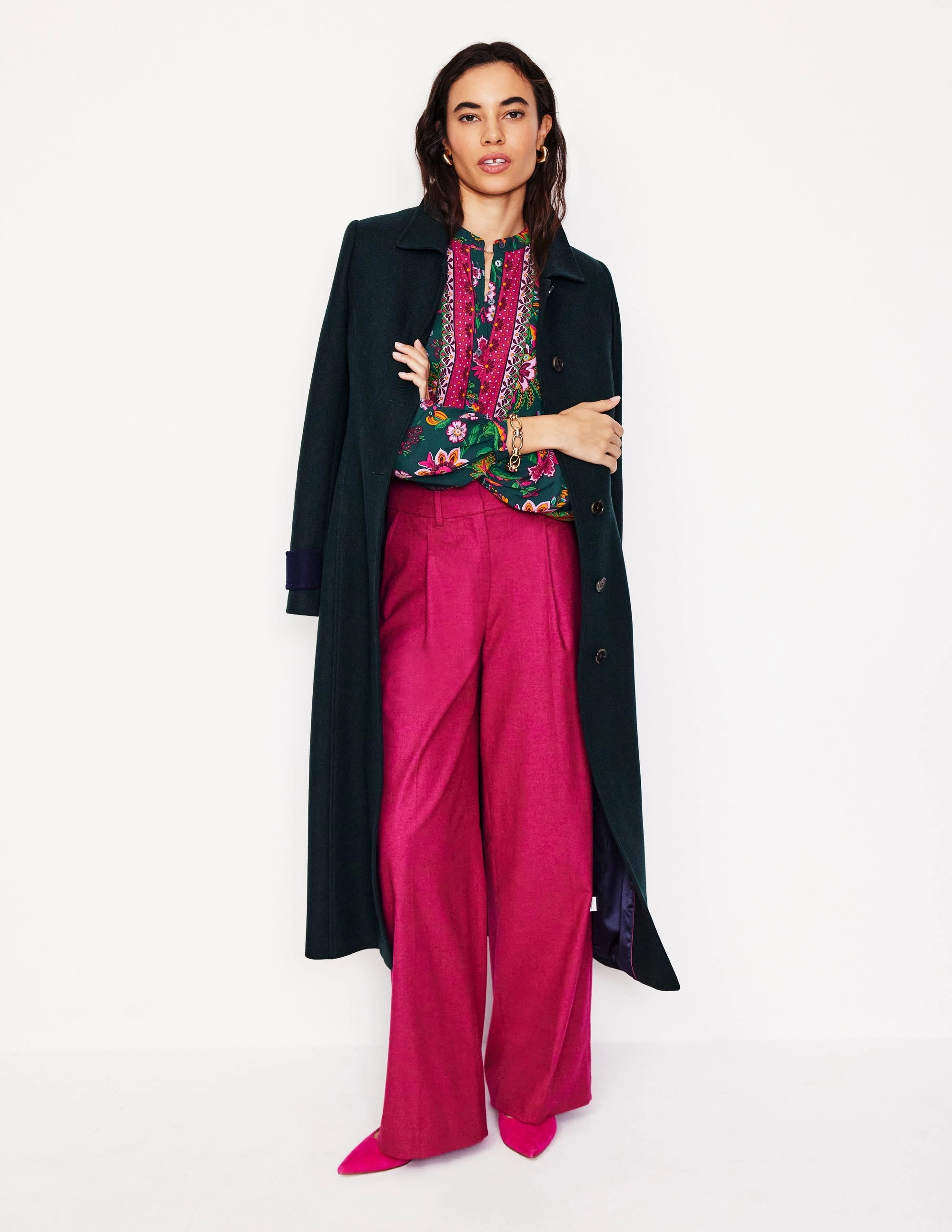 Soft touch finish Summer Essential Theodora Blouse-Multi, Blossom Flourish