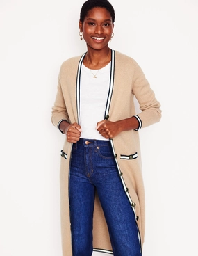 Holly Longline Jacket-Camel Melange OdorResistant Fabric