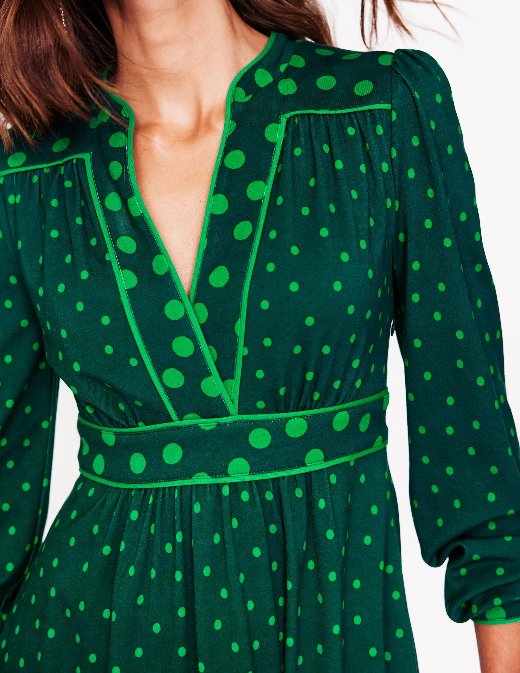 Hotched Ponte Dress-Glade, Abstract Dot Balanced Look Radiant Mood