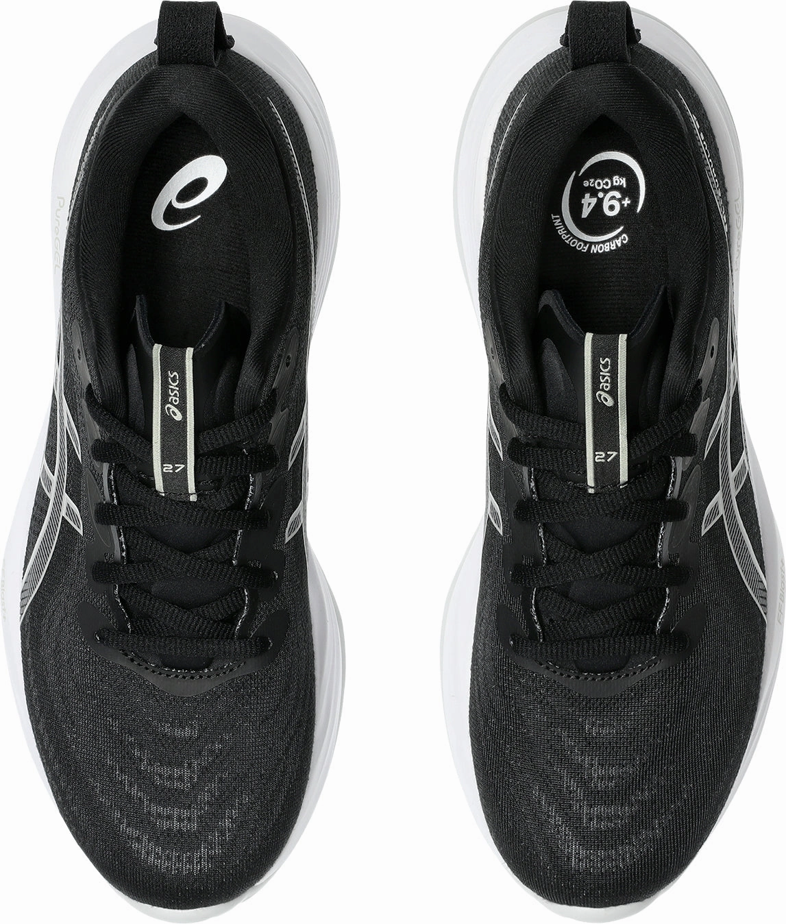 Elastic Material Asics Gel Cumulus 27 Womens Running Shoes - Black