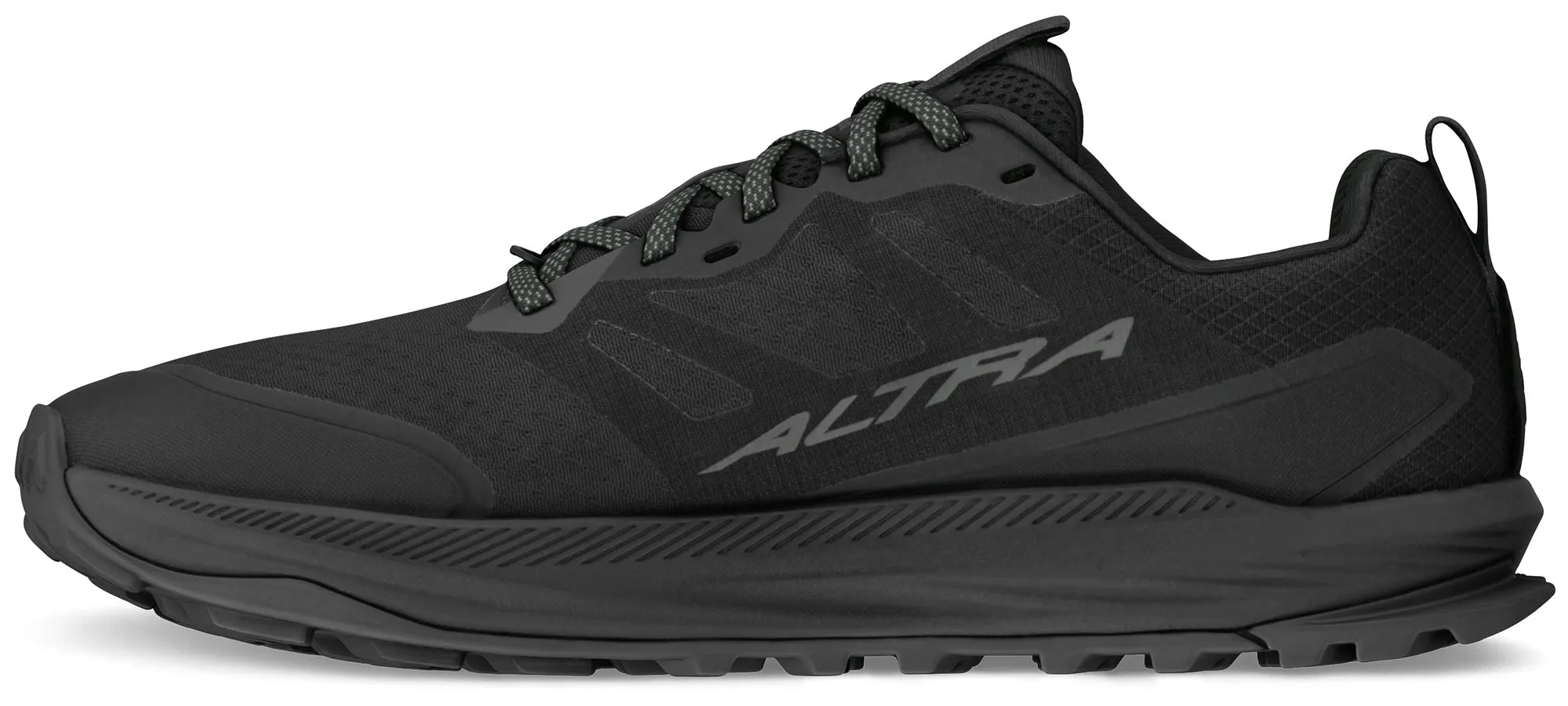 Gusseted Tongue Design crossover use Altra Lone Peak 9  Mens Trail Running Shoes - Black