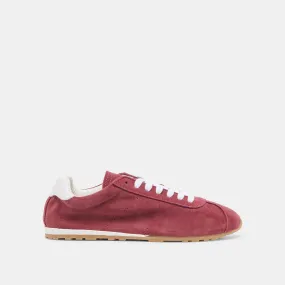 Training Run Lace Lock System SERINA SNEAKERS BURGUNDY SUEDE