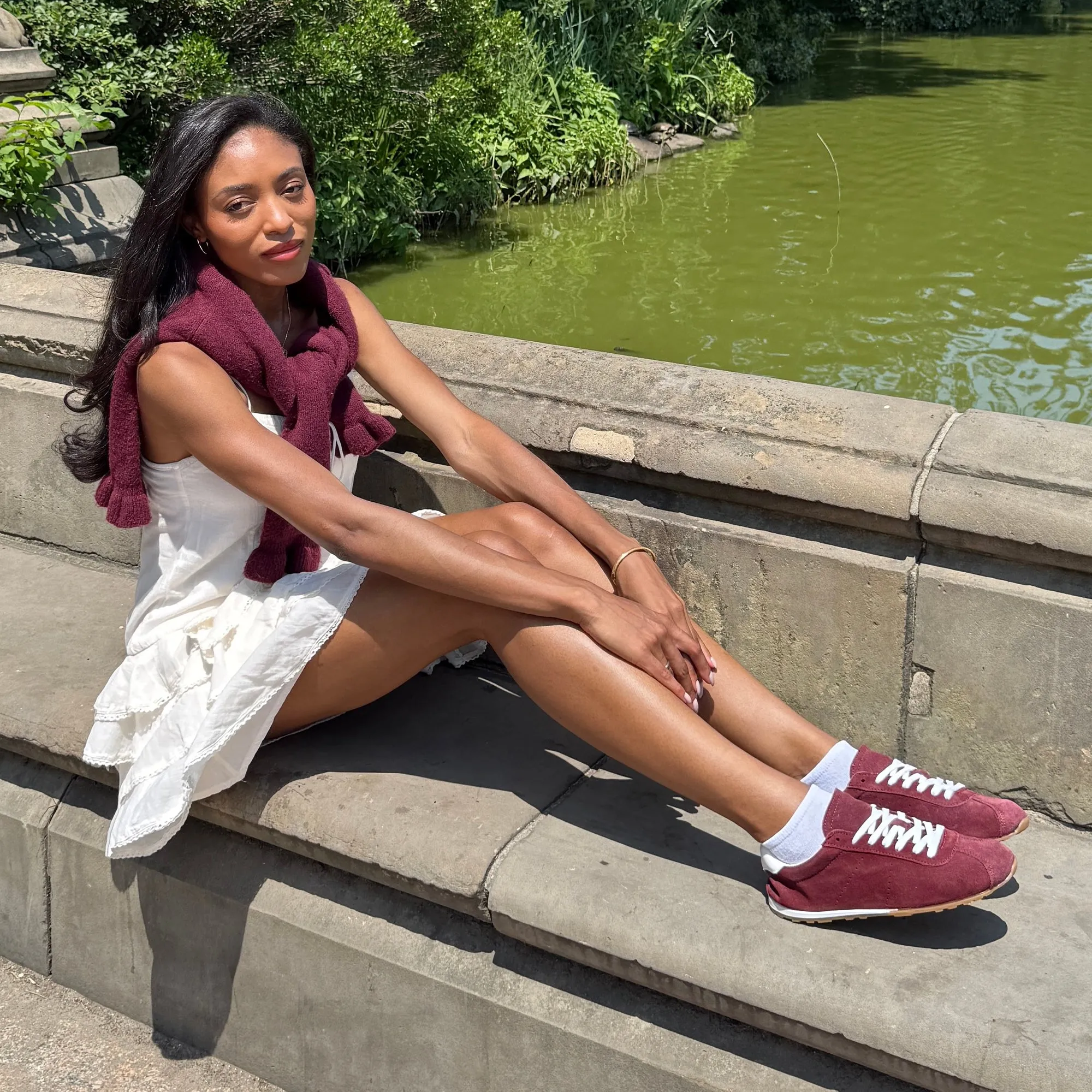 SERINA SNEAKERS BURGUNDY SUEDE PU midsole