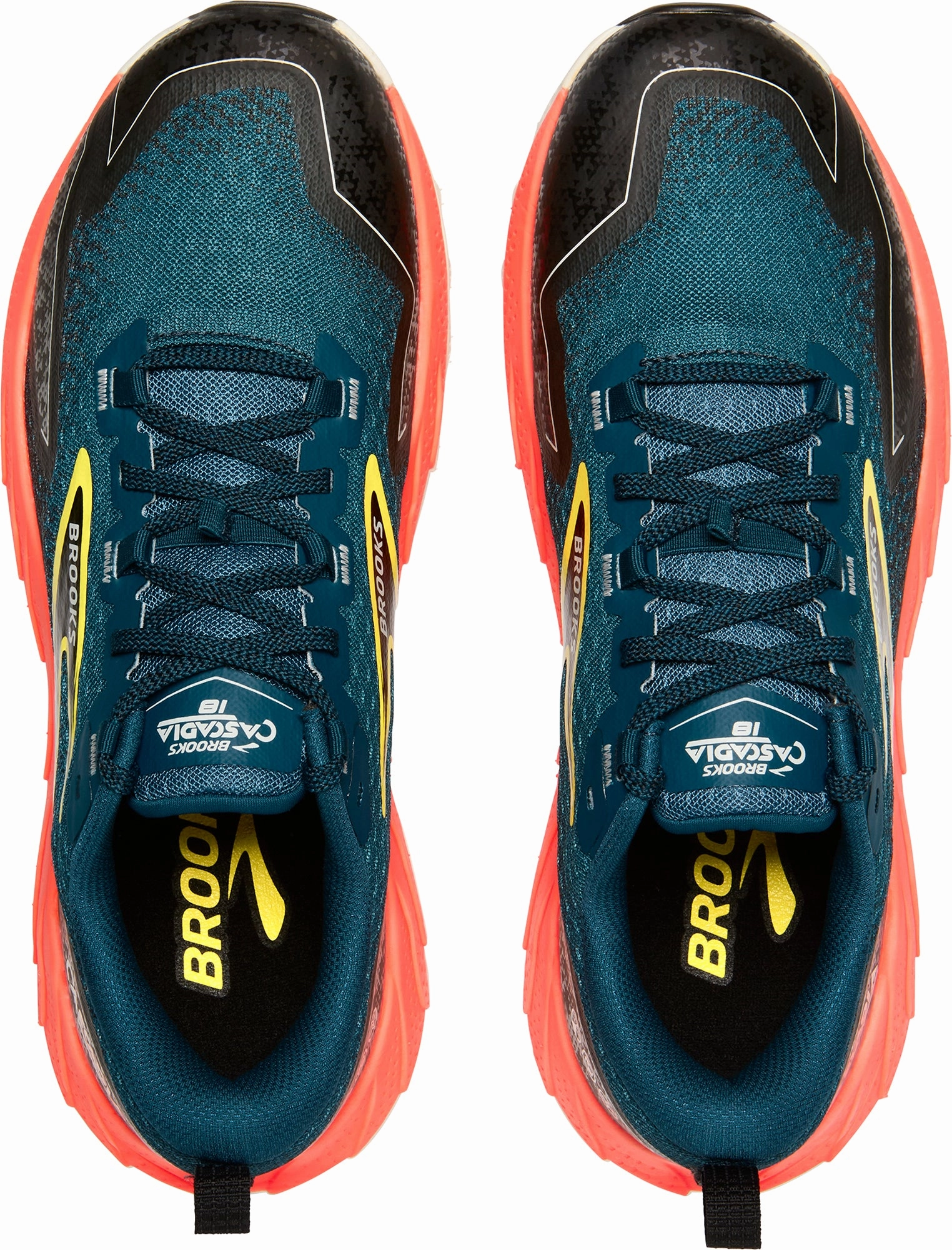 Ultra Responsive Bounce Brooks Cascadia 18 Mens Trail Running Shoes - Blue