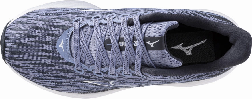 Micro Perforated Tongue Mizuno Wave Rider 28 Womens Running Shoes - Purple