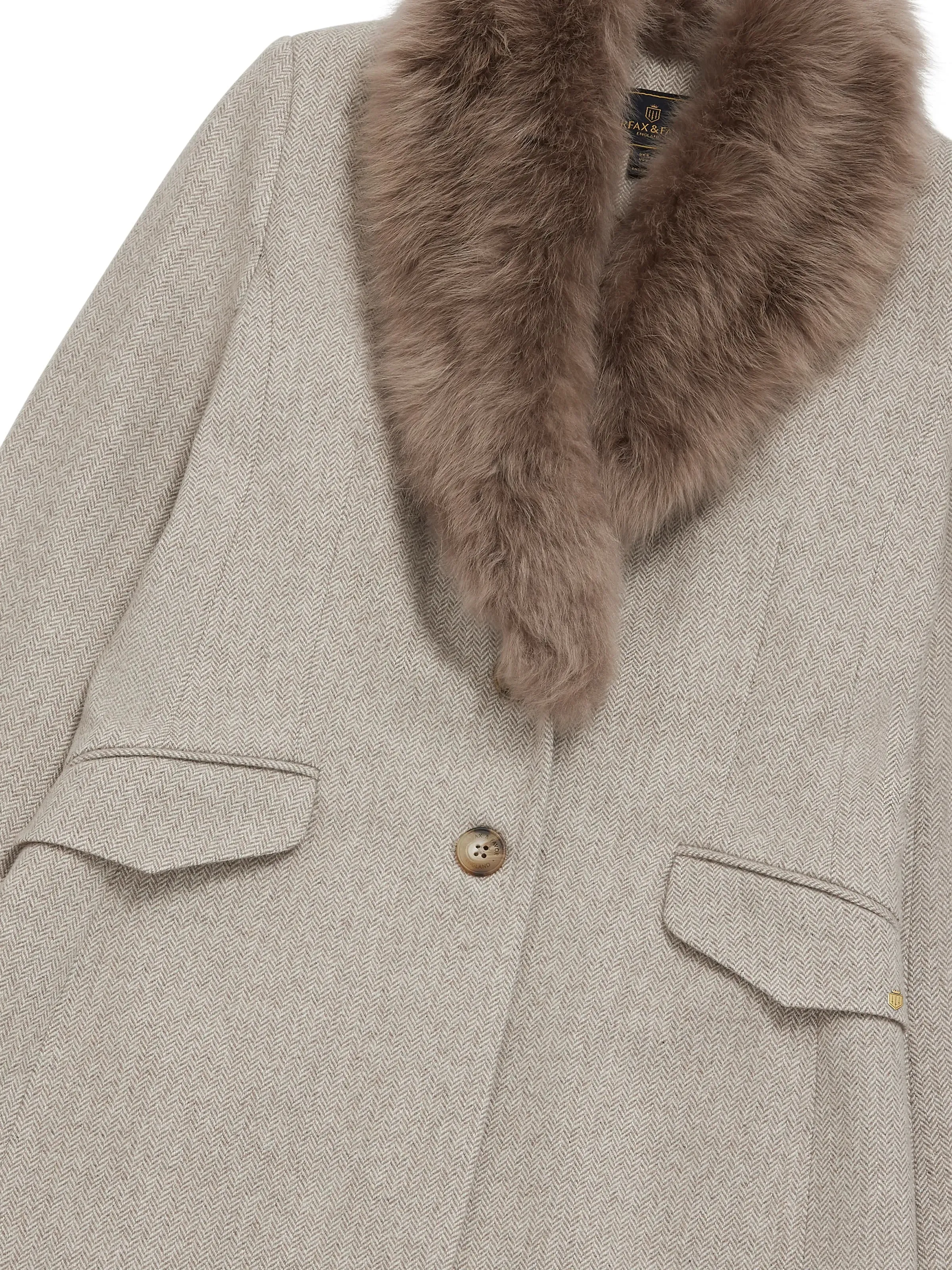 Glow In The Dark Trim Ski Use Harriet - Taupe Herringbone