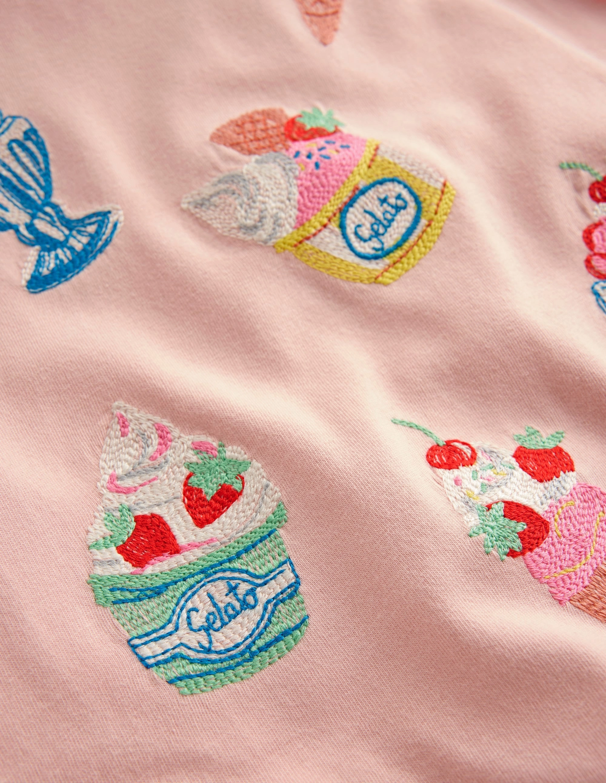 Puff Sleeve Superstitch Top-Chalk Pink Ice Creams Outdoor Outfit Style