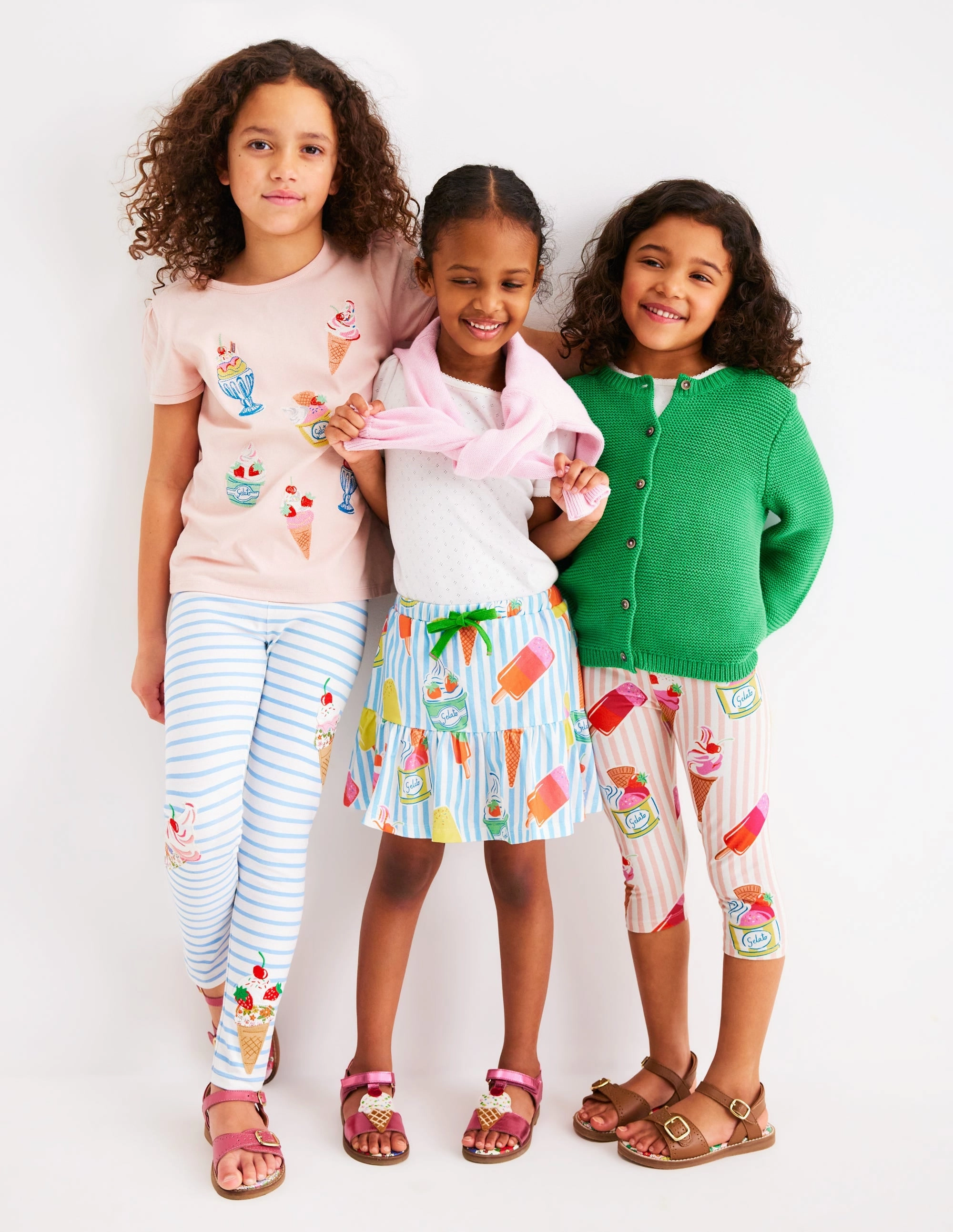 Puff Sleeve Superstitch Top-Chalk Pink Ice Creams LowImpact Manufacturing Holiday Outfit