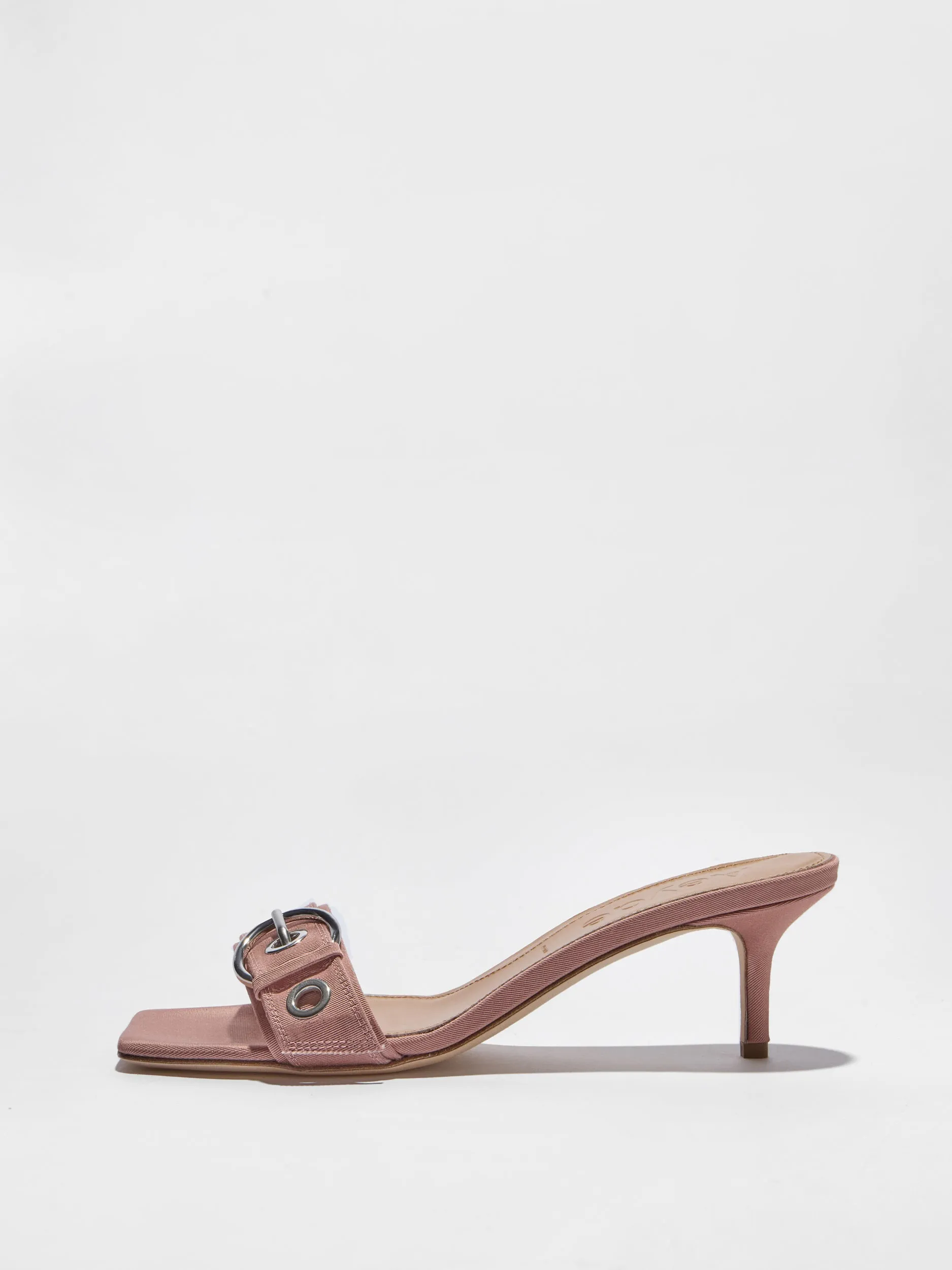 Ilvy Eyelet Grosgrain Mules Matte Finish