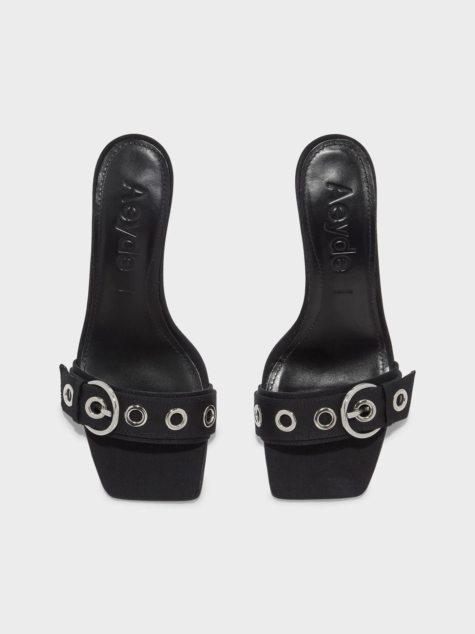 Ilvy Eyelet Grosgrain Mules Custom Wedding Heels Premium Pumps