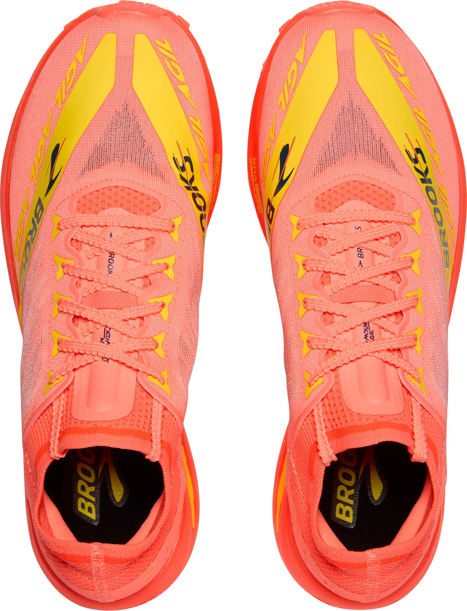 Brooks Catamount Agil Trail Running Shoes - Orange Contoured Collar Design