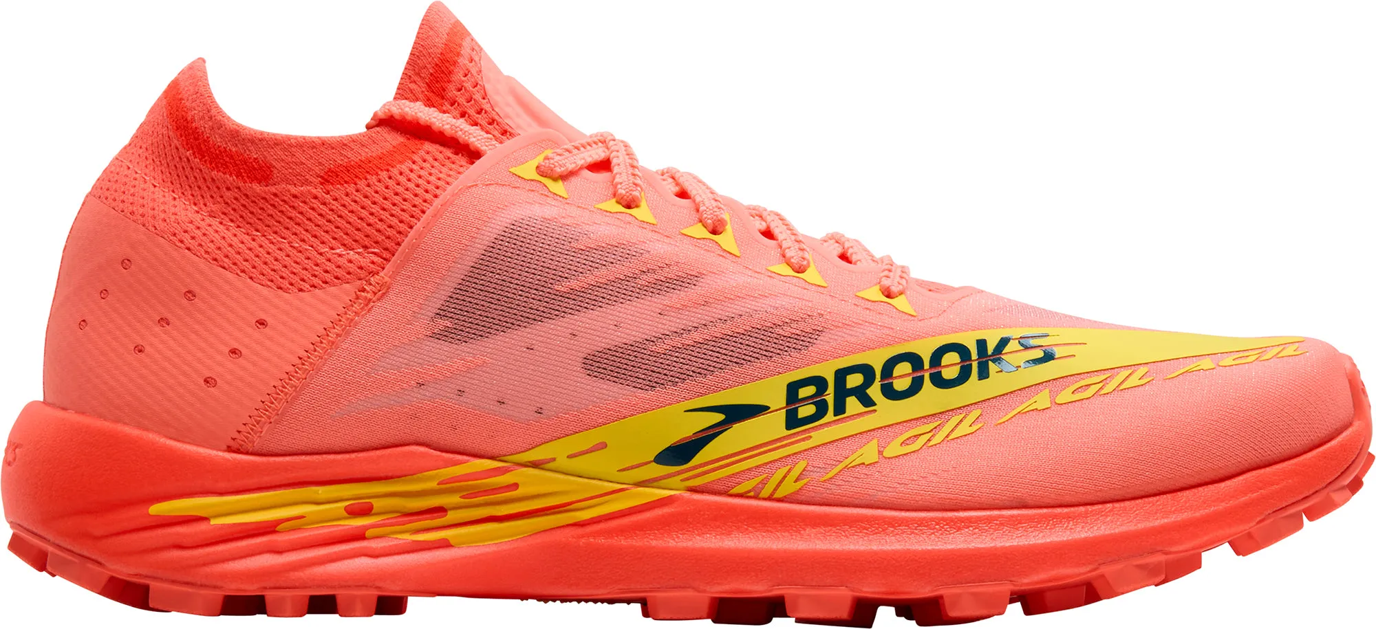 Brooks Catamount Agil Trail Running Shoes - Orange Pronation Control Tech
