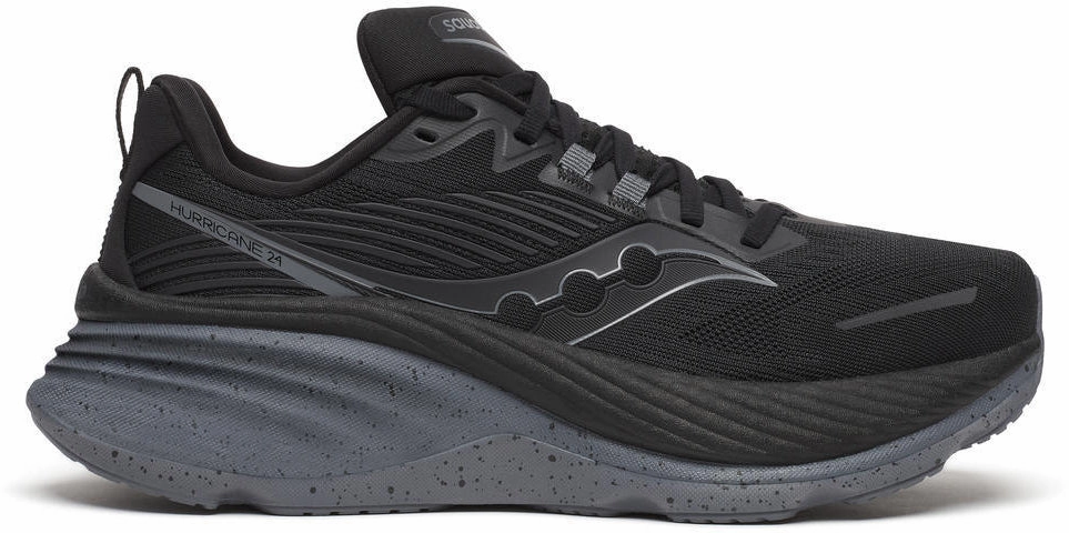 attractively styled Saucony Hurricane 24 Womens Running Shoes - Black