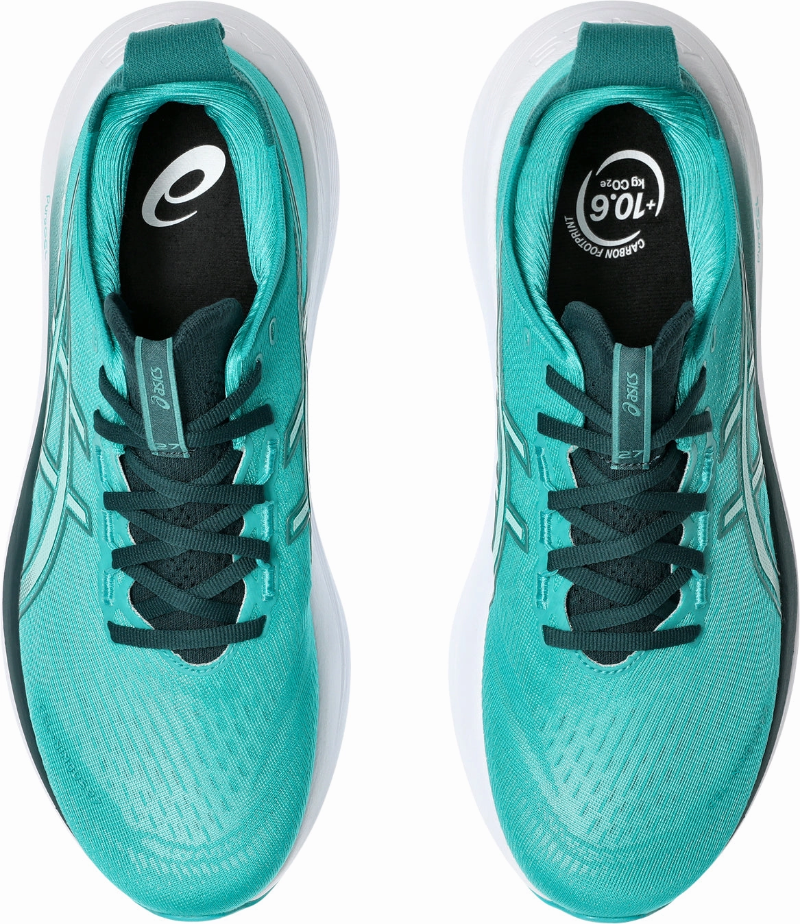 Asics Gel Nimbus 27 Mens Running Shoes - Green Lightweight packaging