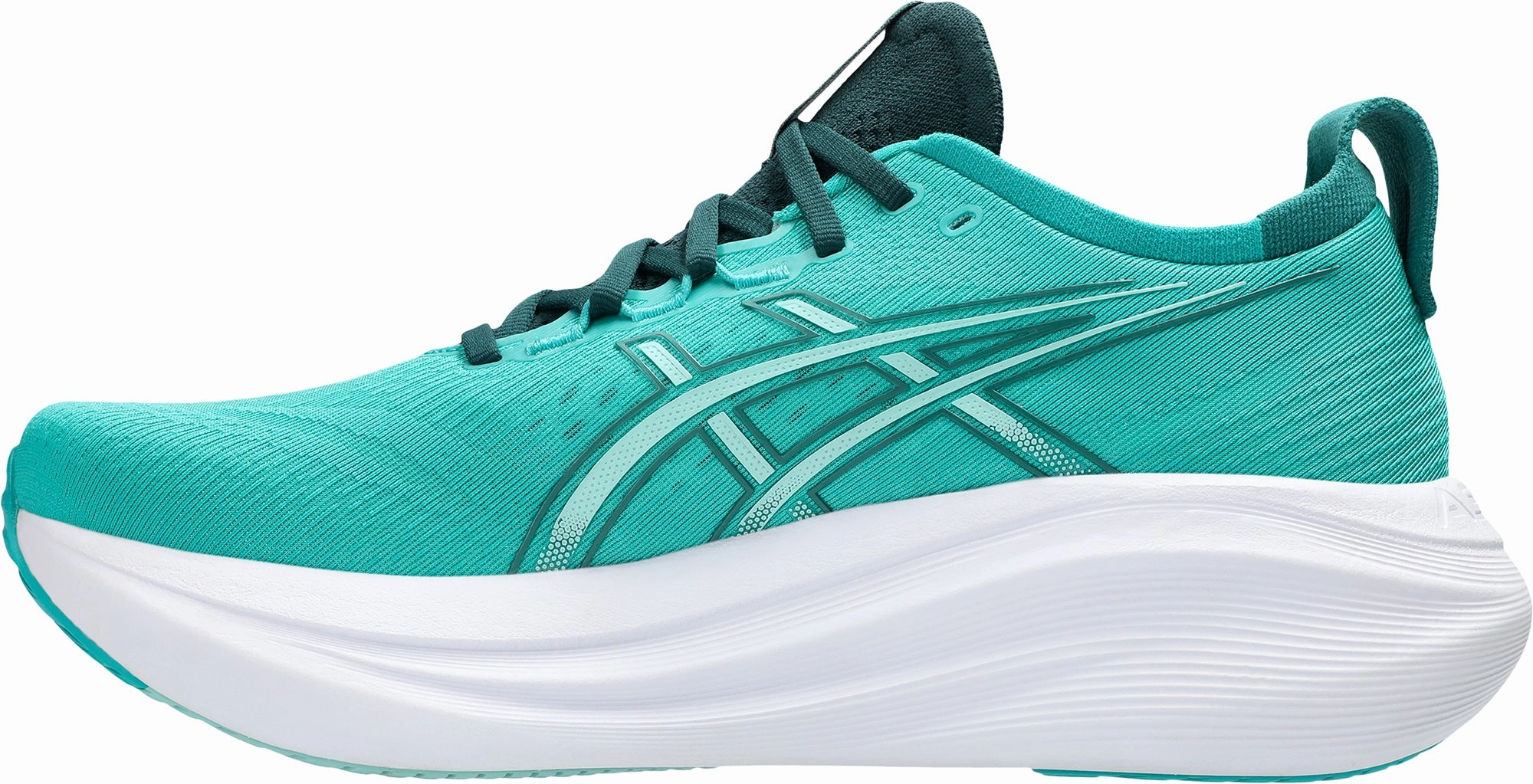 Asymmetric Lace Guide indoor accessory Asics Gel Nimbus 27 Mens Running Shoes - Green