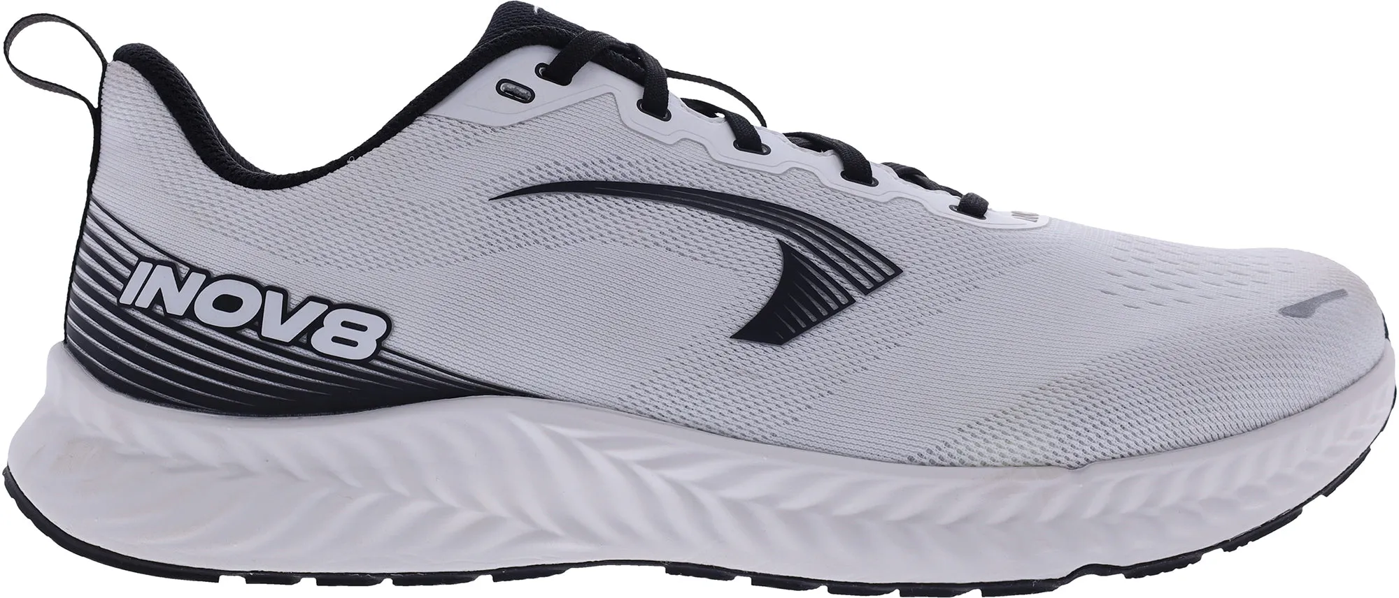 Moisture Management Fabric hook - and - loop running shoes Inov8 RoadFly WIDE FIT Mens Running Shoes - White