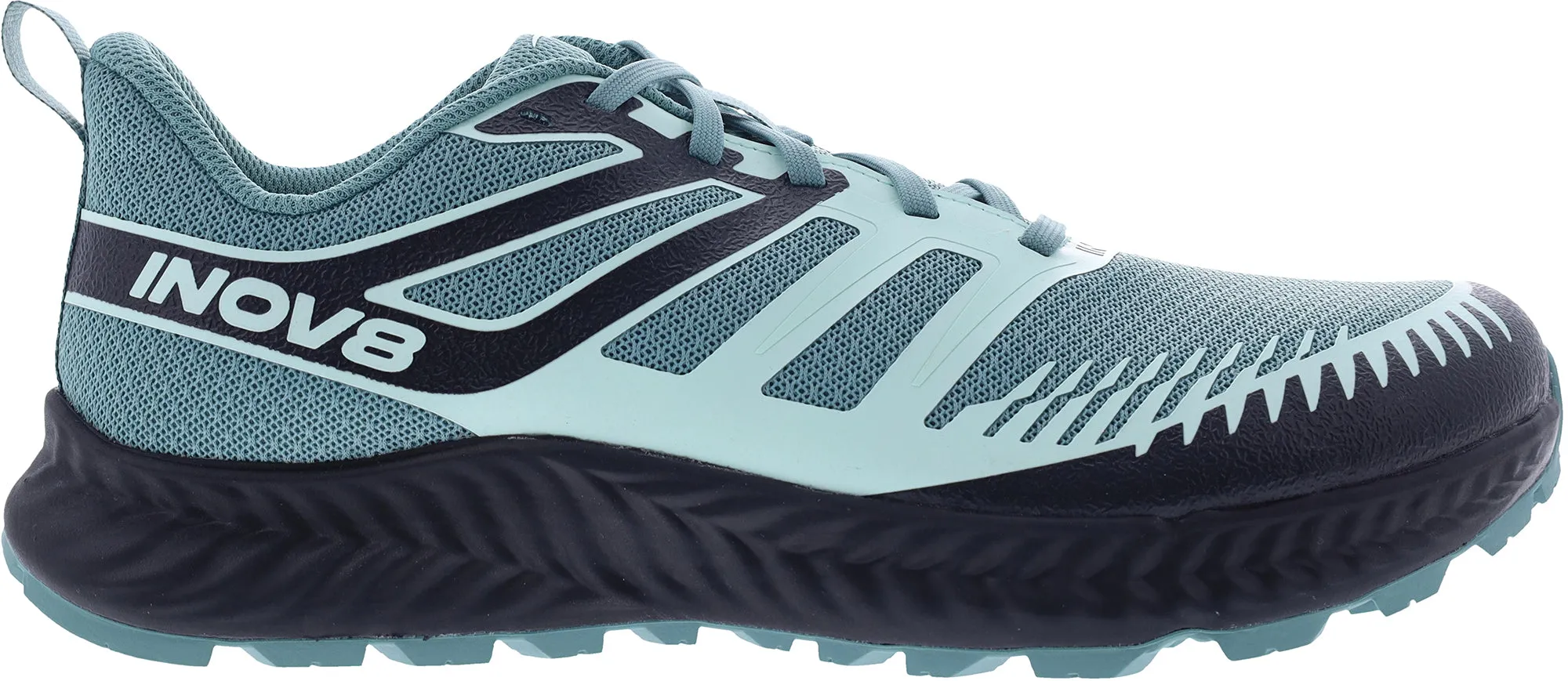 Inov8 TrailFly Womens Trail Running Shoes - Green Hydraulic Heel Unit zip - closure shoes