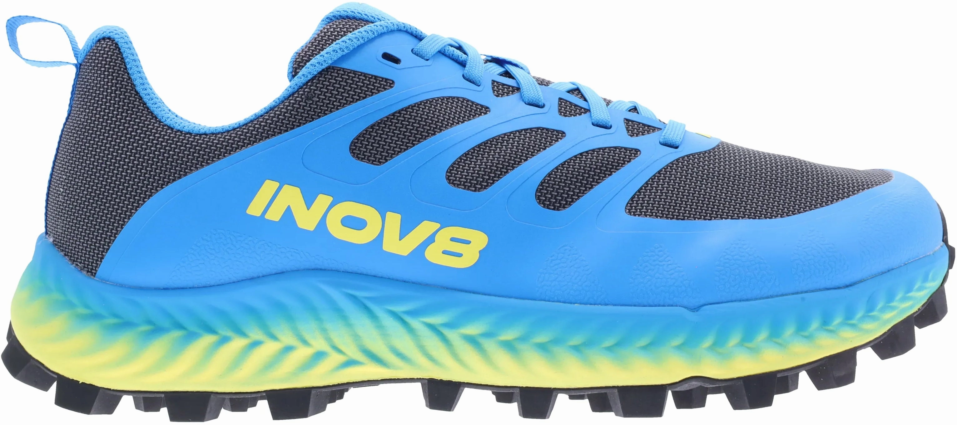 Summer - running Inov8 MudTalon WIDE FIT Mens Trail Running Shoes - Blue