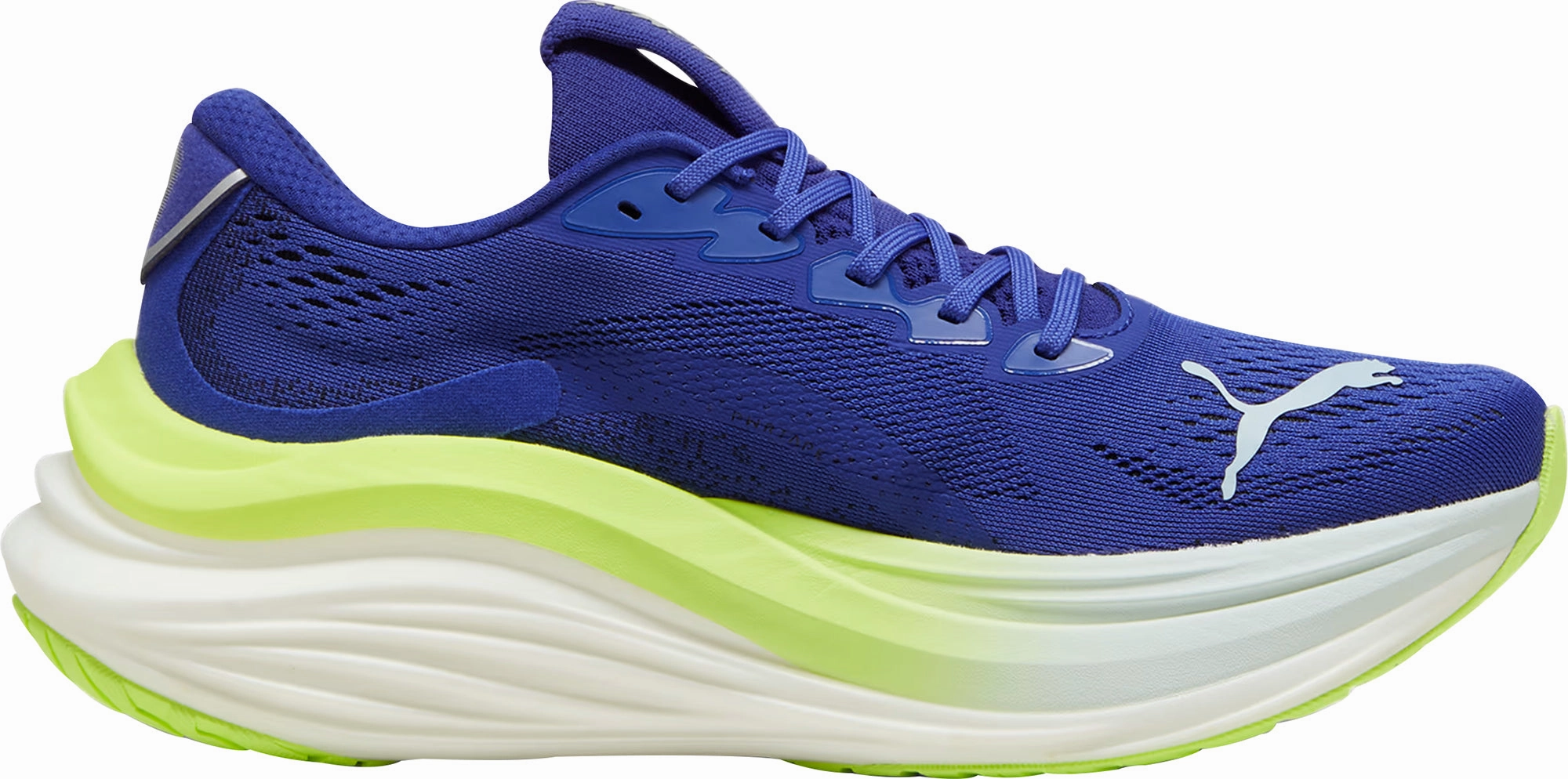 Puma MagMax Nitro Mens Running Shoes - Blue Synthetic Overlay Support Breathable Heel Panel