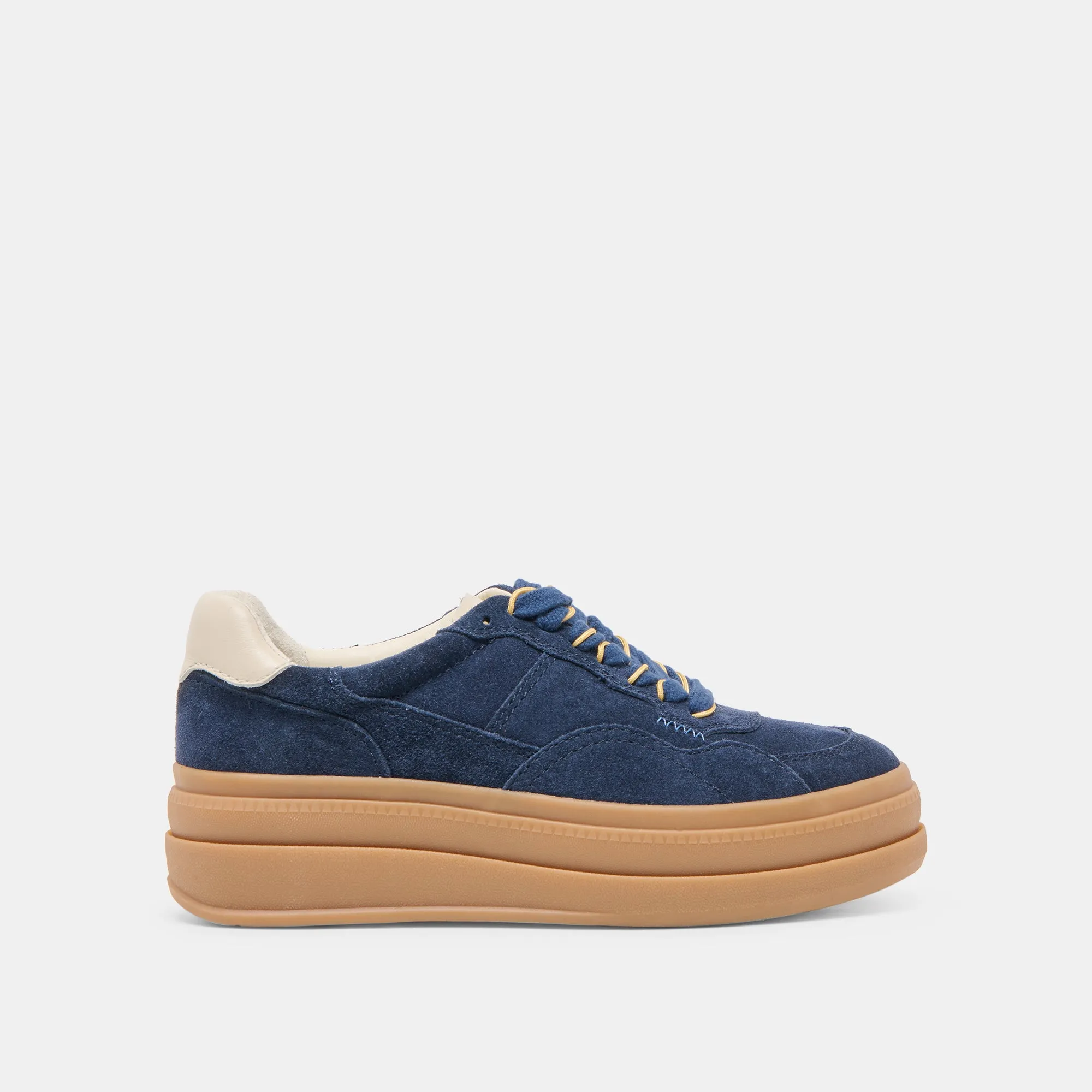 Flexible Build Non Restrictive Collar Padding NAOMY H2O SNEAKERS NAVY SUEDE