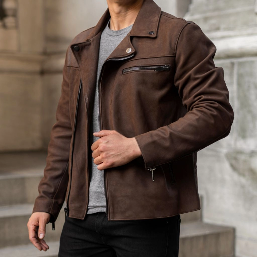 Outdoor Fit Souvenir Motorcycle Jacket | Tobacco